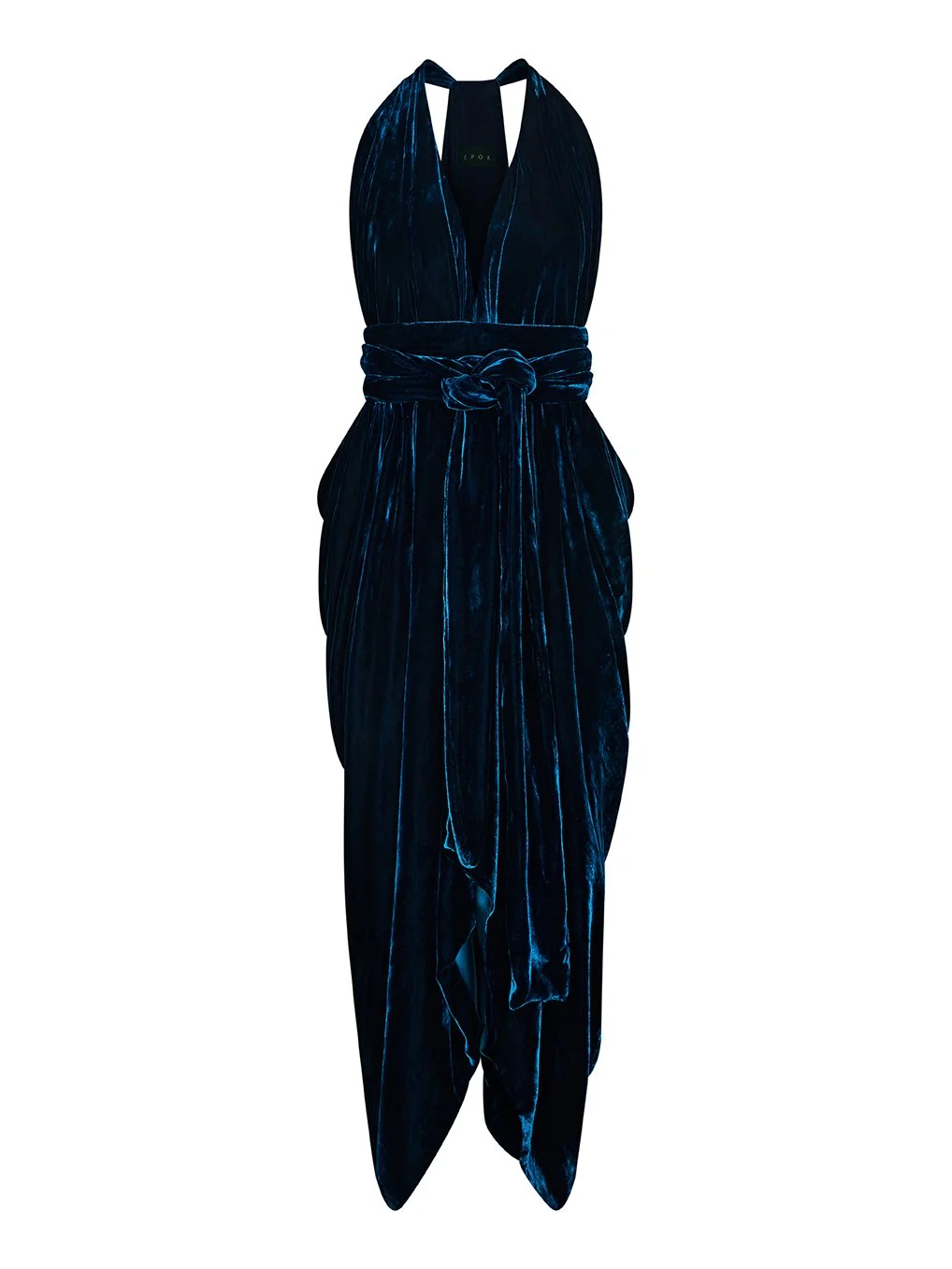 EPOK SILK VELVET GODDESS DRESS DEEP OCEAN BLUE.jpeg