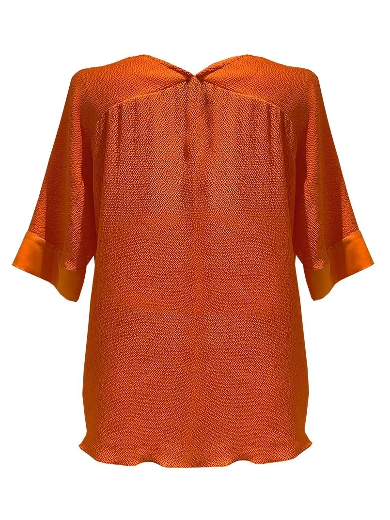 EPOK-KAFTAN-CUFF-BLOUSE-HAMMERED-SILK-SUN-ORANGE-BACK (Copy)