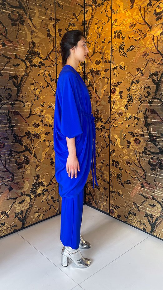 EPOK-ECOMMERCE-WRAP-BLOUSE-OBIJIME-CREPE-DE-CHINE-SAPPHIRE-BLUE-SIDE