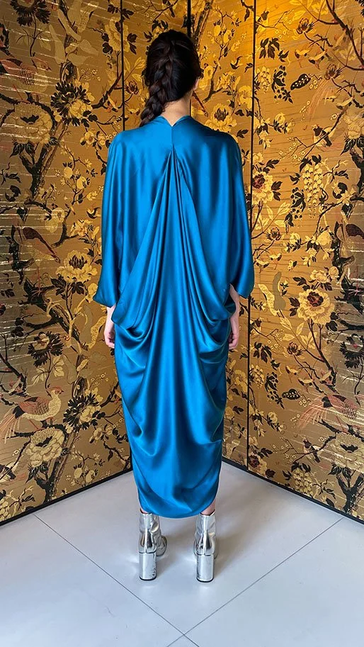 silk dress costume Cowl Neck Slip Dress