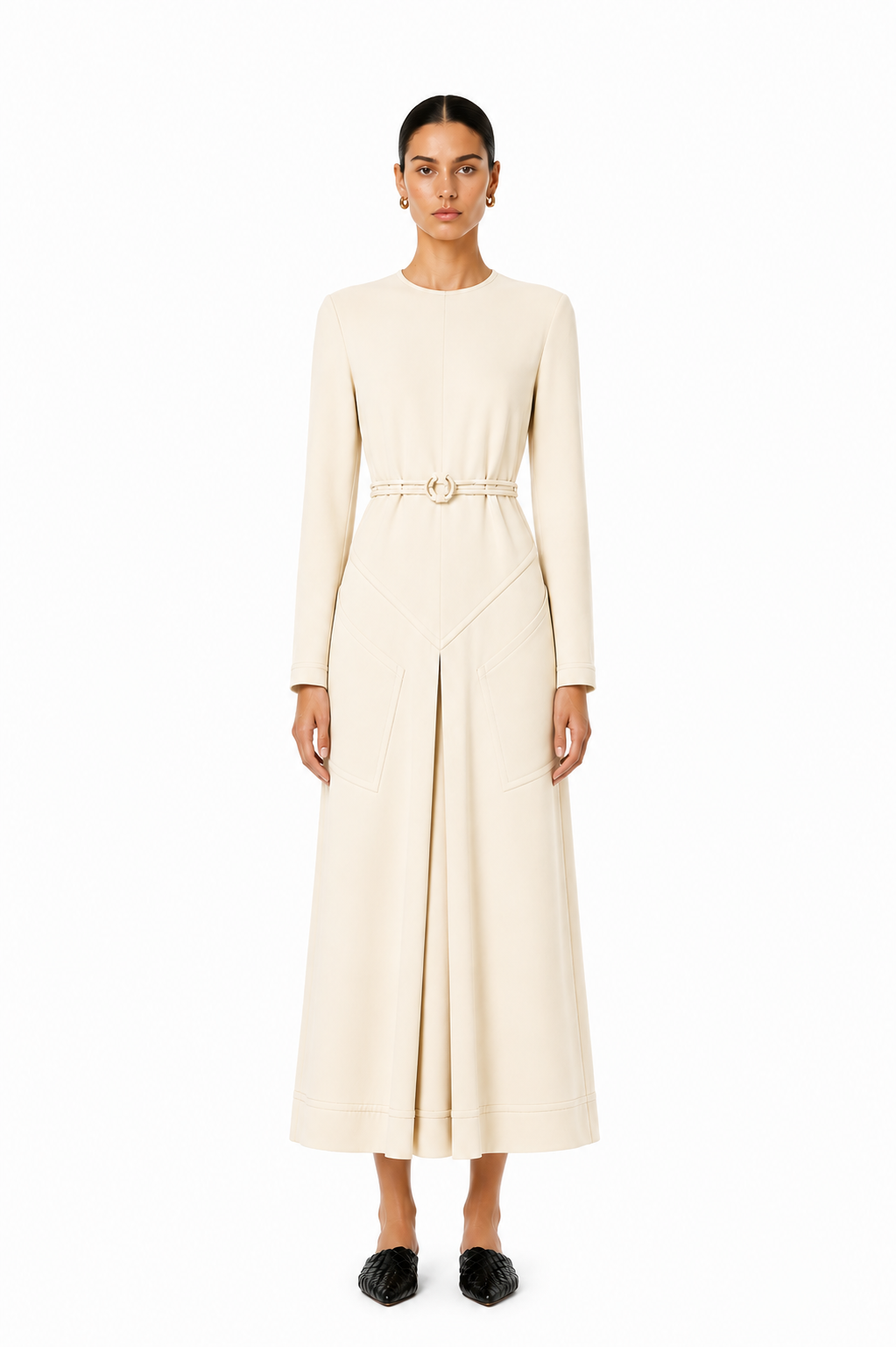 EPOK_berlin_Dress_cream_Model front View.png
