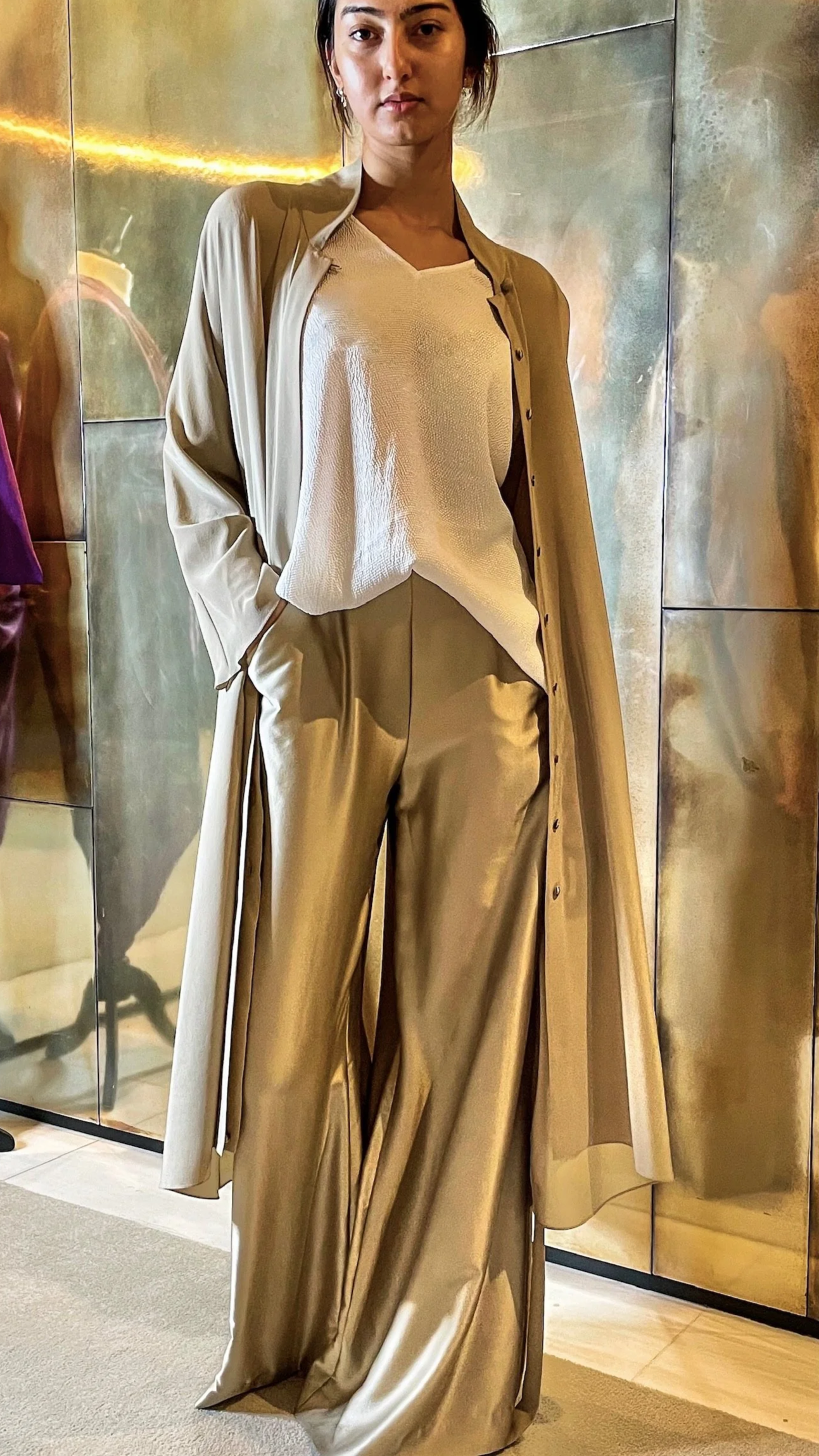 Mughal Shirt Dress Silk Crepe