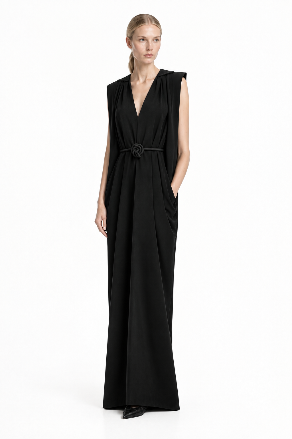 EPOK_EMPRESS_WINTER DRESS_WOOL CREPE_BLACK_MODEL SIDE VIEW.png (Copy)