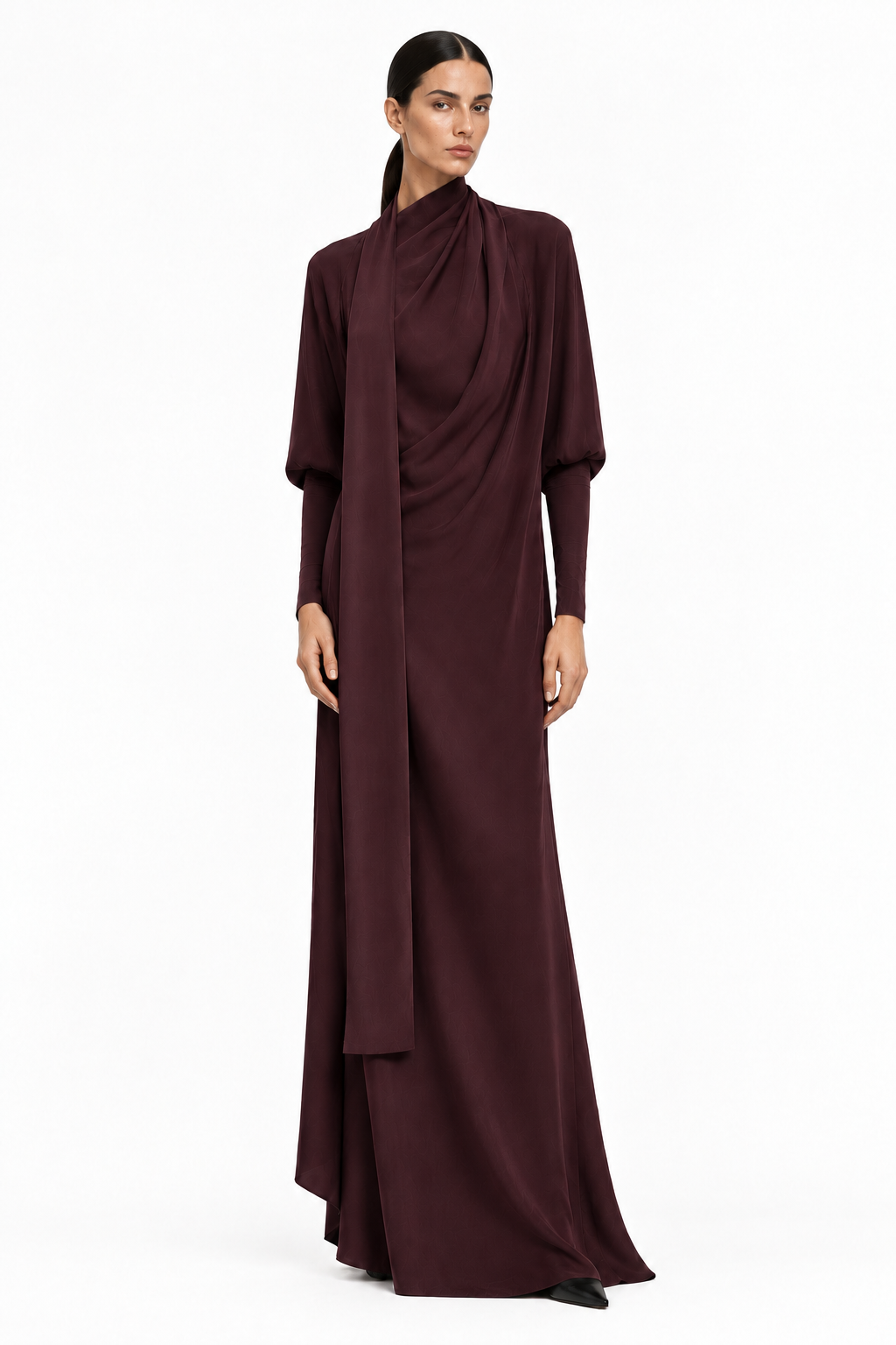 Burgundy Draped Gown Lookbook Portrait.png (Copy)