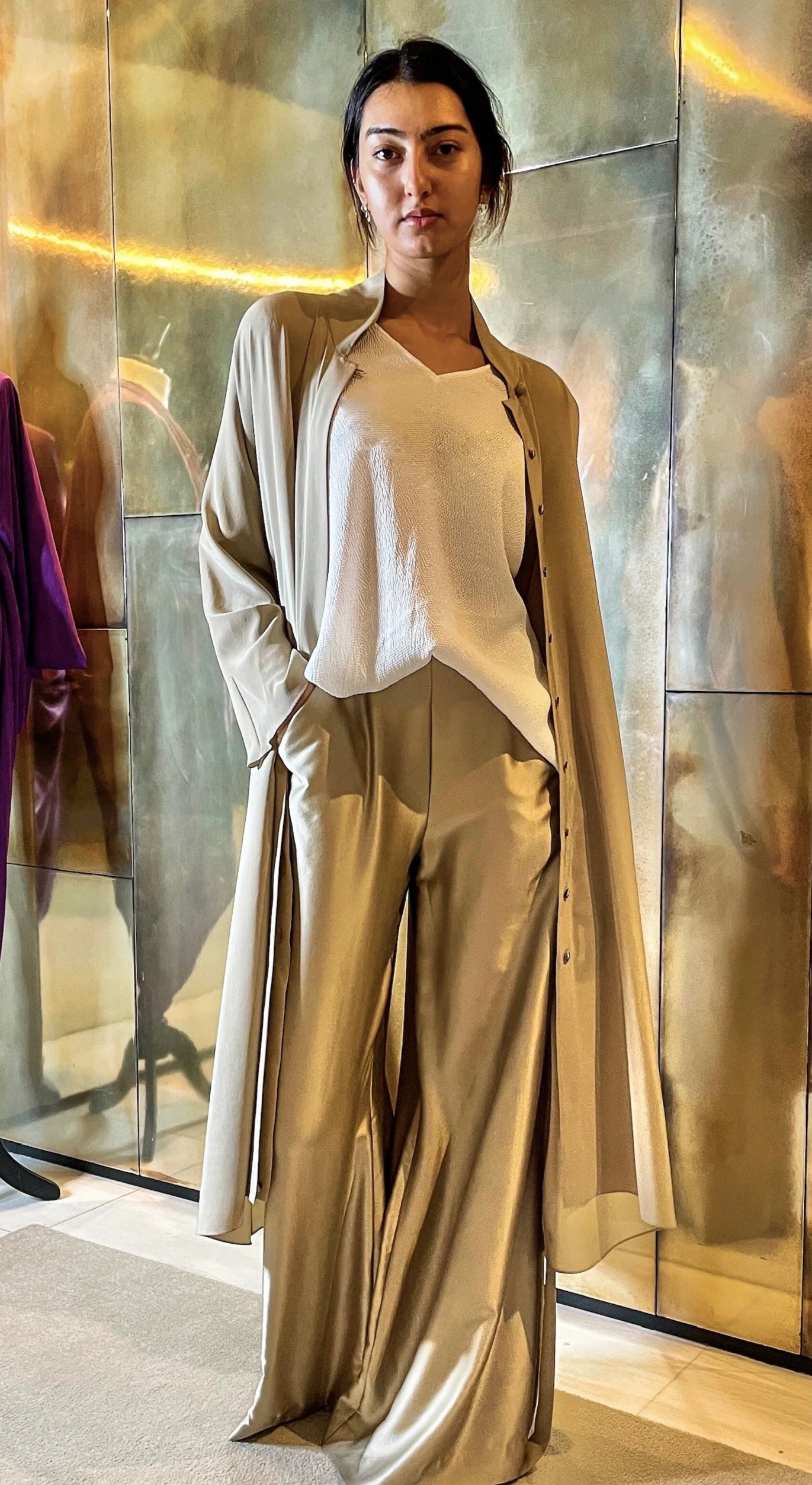Mughal Shirt Dress Silk Crepe