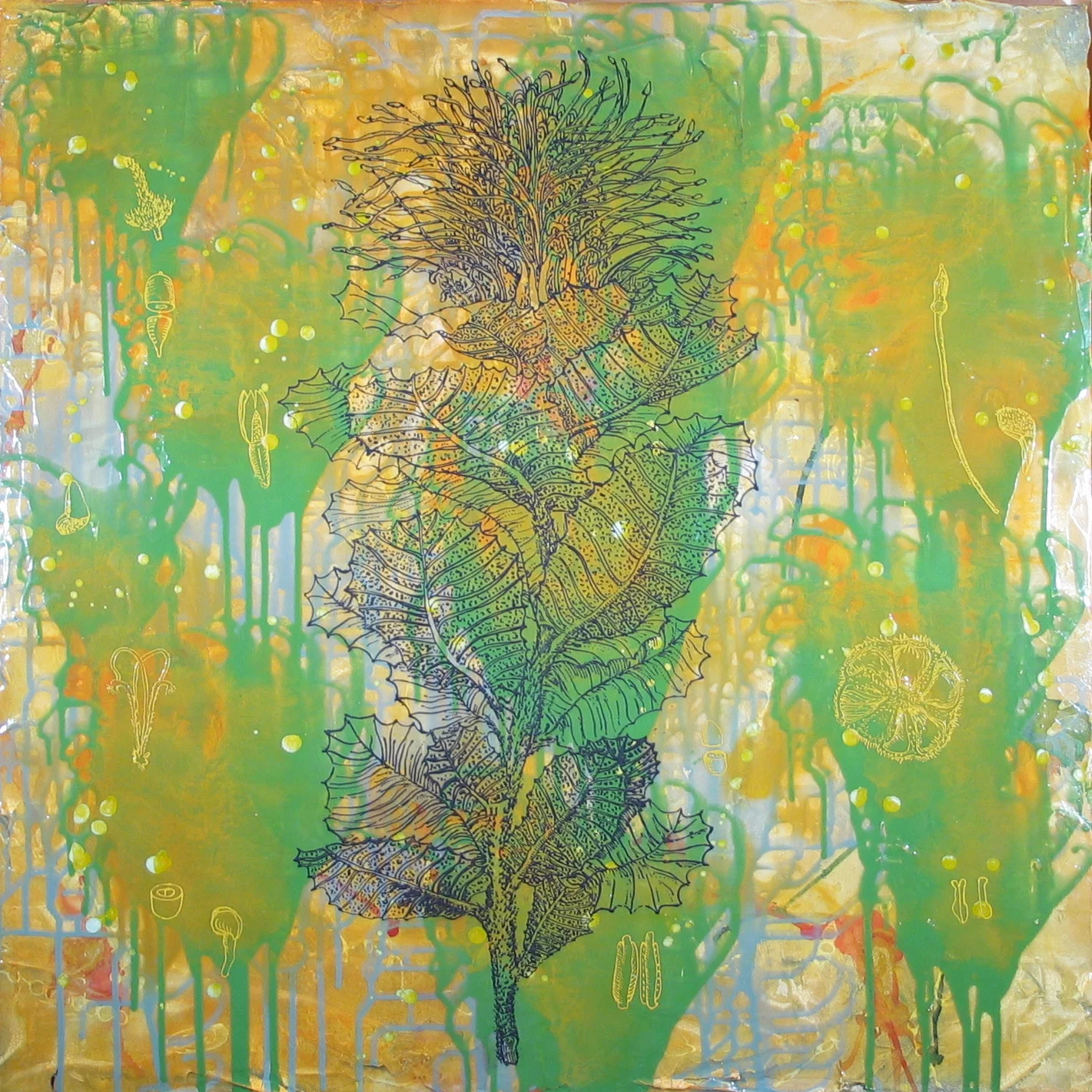 Cha Cha Cochinieal 36" x 36"