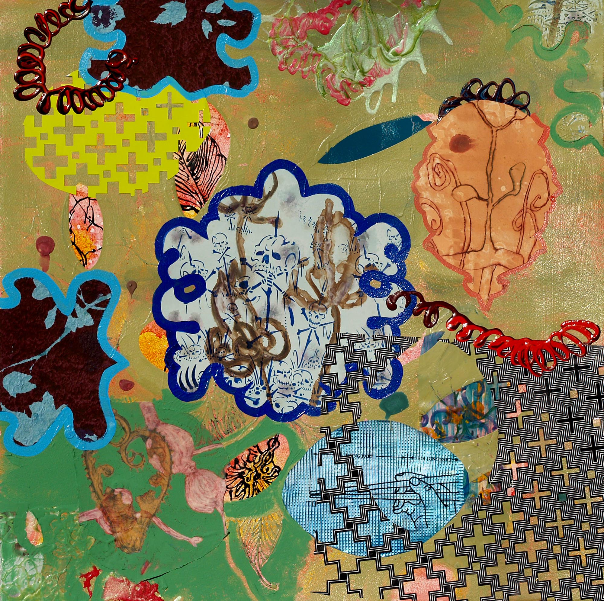 Blue Bongo 30" x 30"
