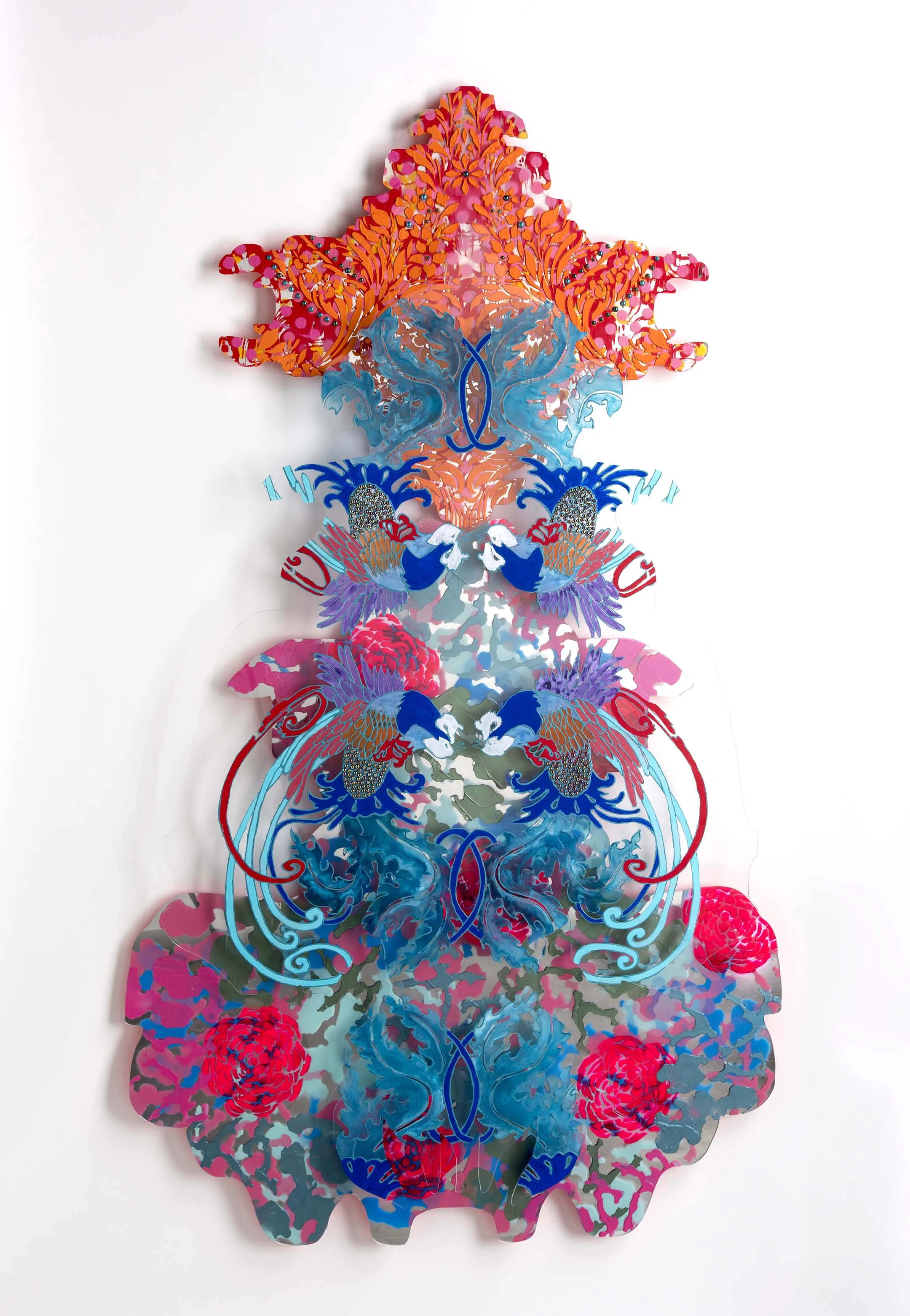 Avifauna 56" x33" x2"