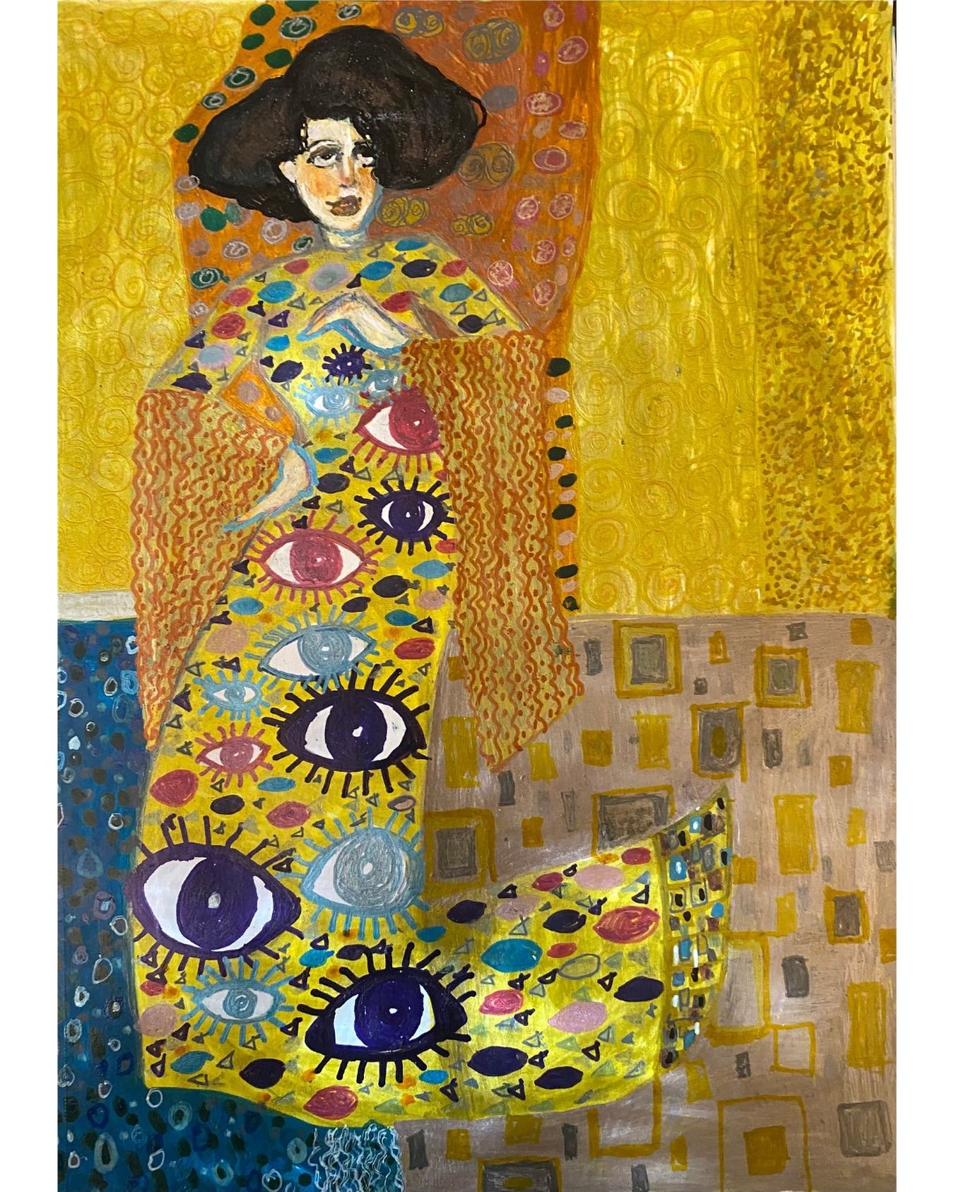 Mermay Day 31: Klimt mermaid. 
Being Jewish right now is an absolute nightmare so I decided to draw Jewish Art Icon and muse of Klimt, Adele Bloch-Bauer , in Klimt&rsquo;s style as a mermaid. I LOVE this one. 

And that&rsquo;s a wrap for Mermay. The