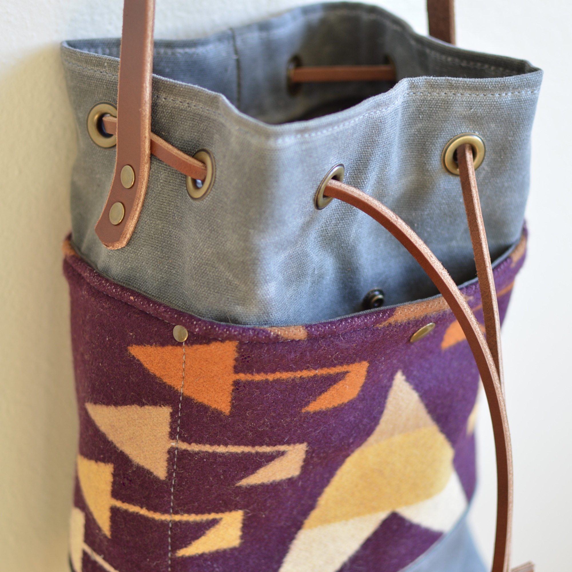 Western Bound Goods Pendleton Bucket Bag