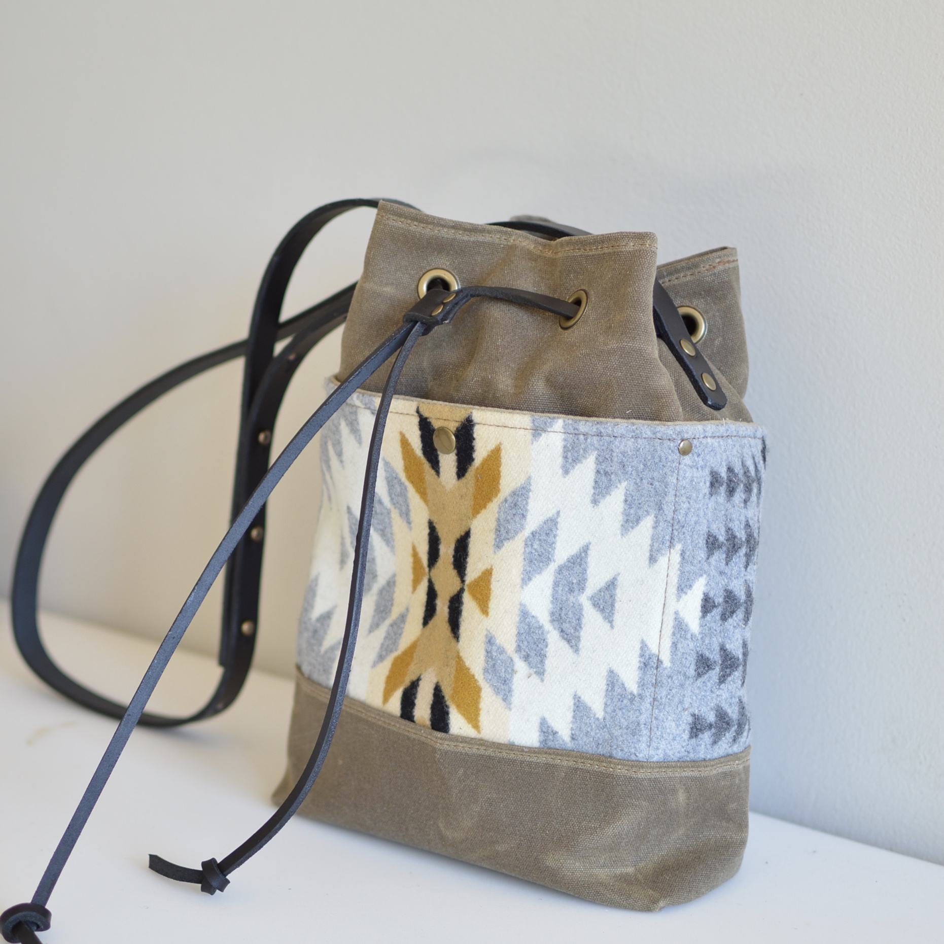 Western Bound Goods Pendleton Bucket Bag