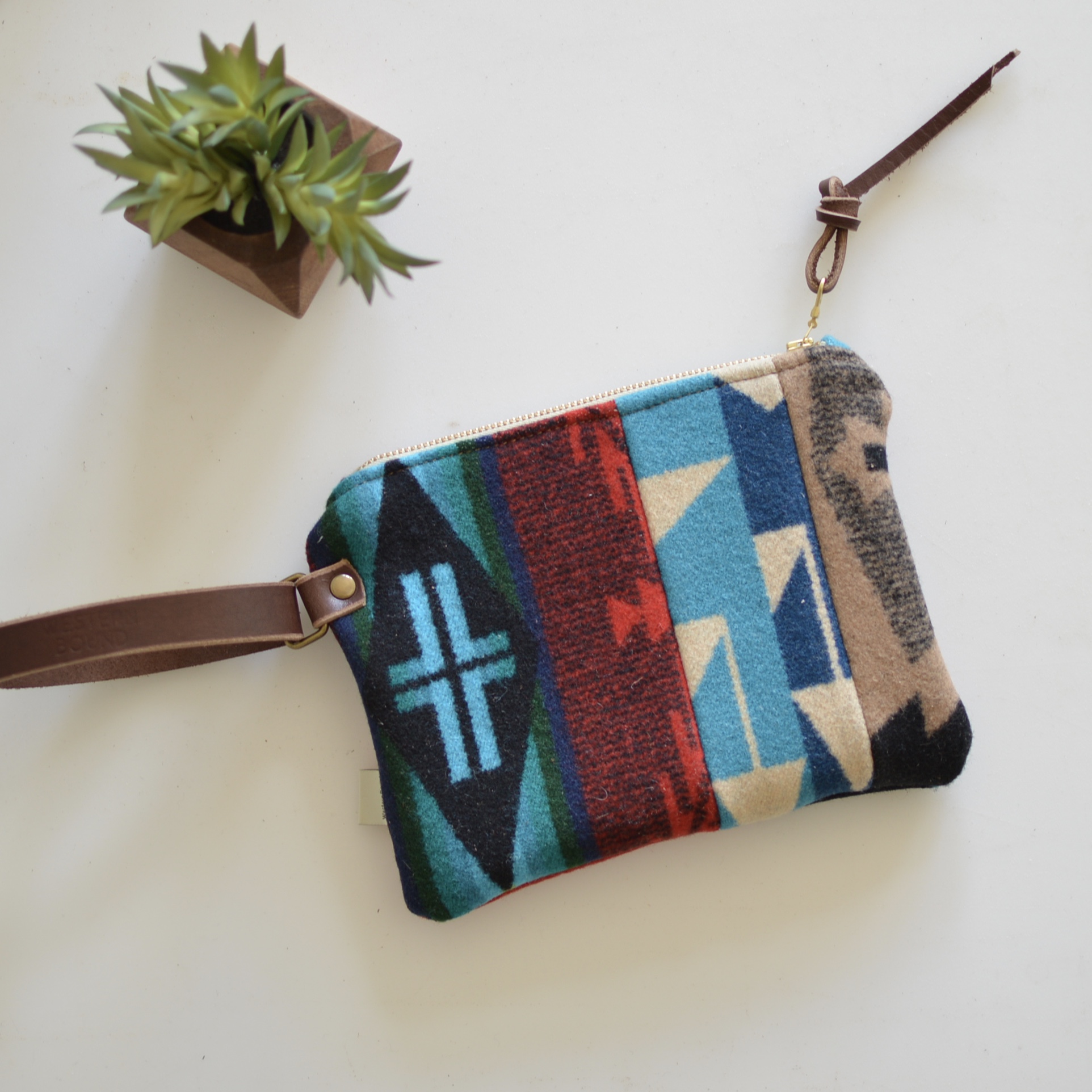 Western Bound Goods Pendleton Wristlet