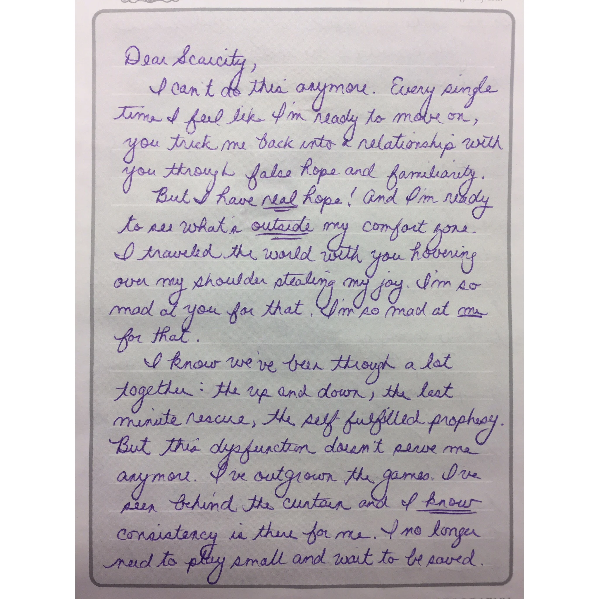 A break-up letter to Scarcity.