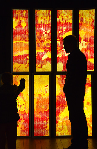 Installation view with audience.