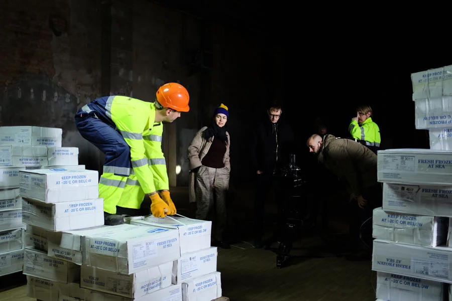 Filming during 48-hour performance. Photo: Lisa Matthys.