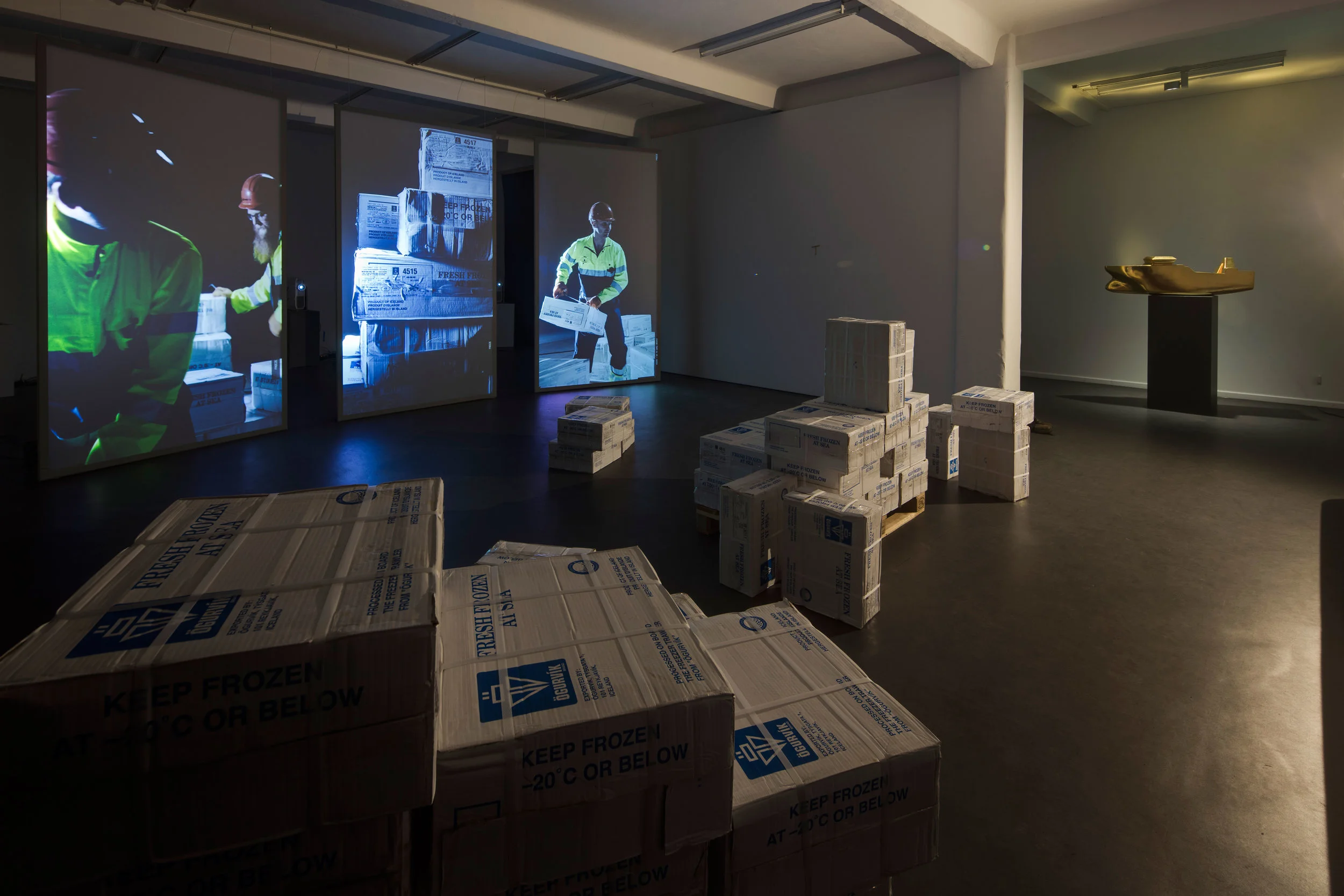 Installation view from All is Full of Love solo exhibition at Künstlerhaus Bethanien in 2019.