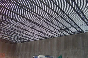 Lourdes High School Addition: The largest challenge of this jobsite was the front auditorium which was built in the shape of a cone. This project consisted of 68 tons of structural steel and 52 tons of steel joists. Not only did this project occur during the school year while classes were in session, but was in a residential area which limited delivery times and storage space. This required sensitive sequencing and careful coordination of installation. The largest challenge of this jobsite was the front auditorium which was built in the shape of a cone. This presented difficulty in the drafting, fabricating and the installation of the roof framing system.