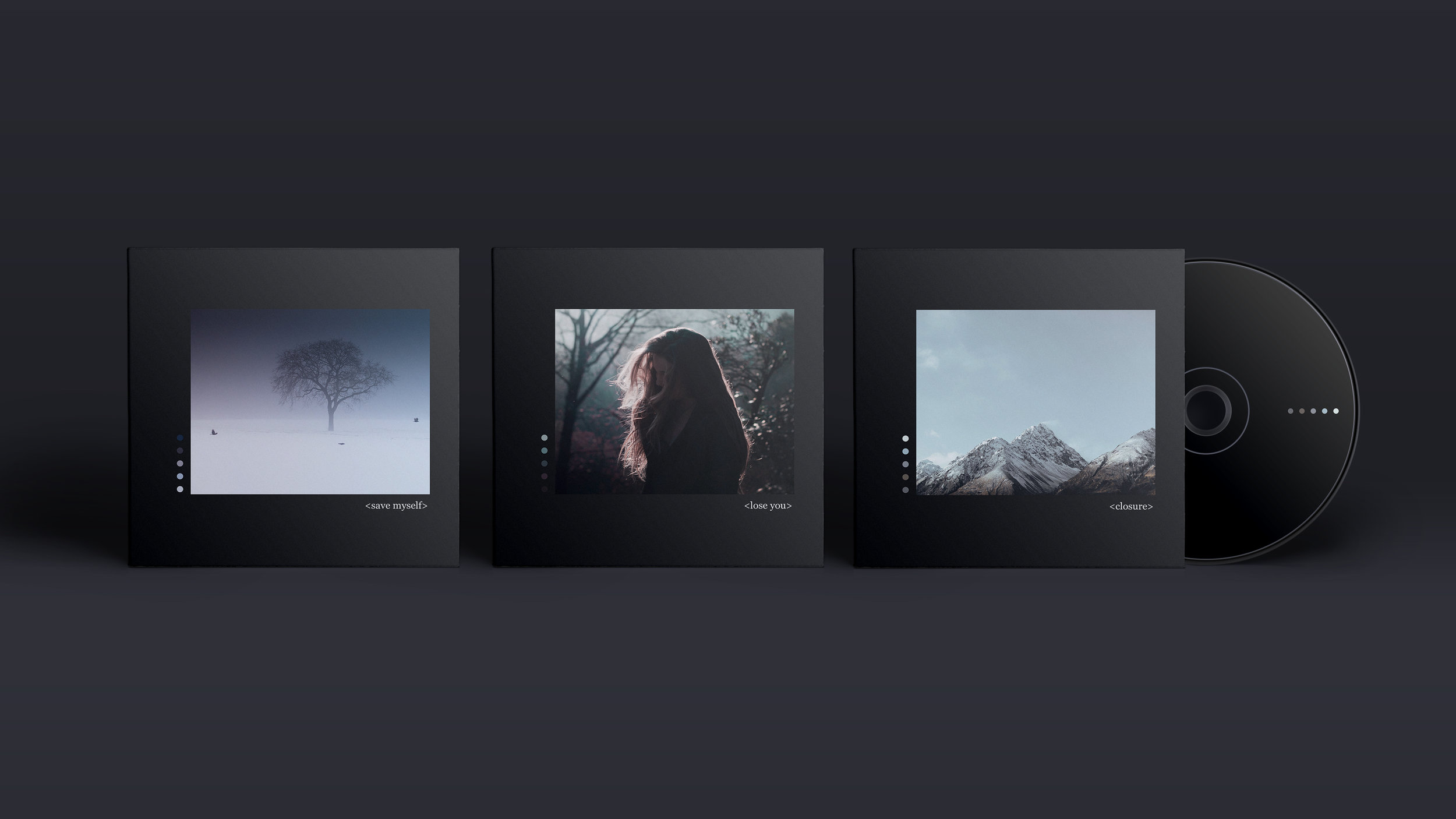 Cover art for a series of 3 singles by the alternative-pop band, Exits.