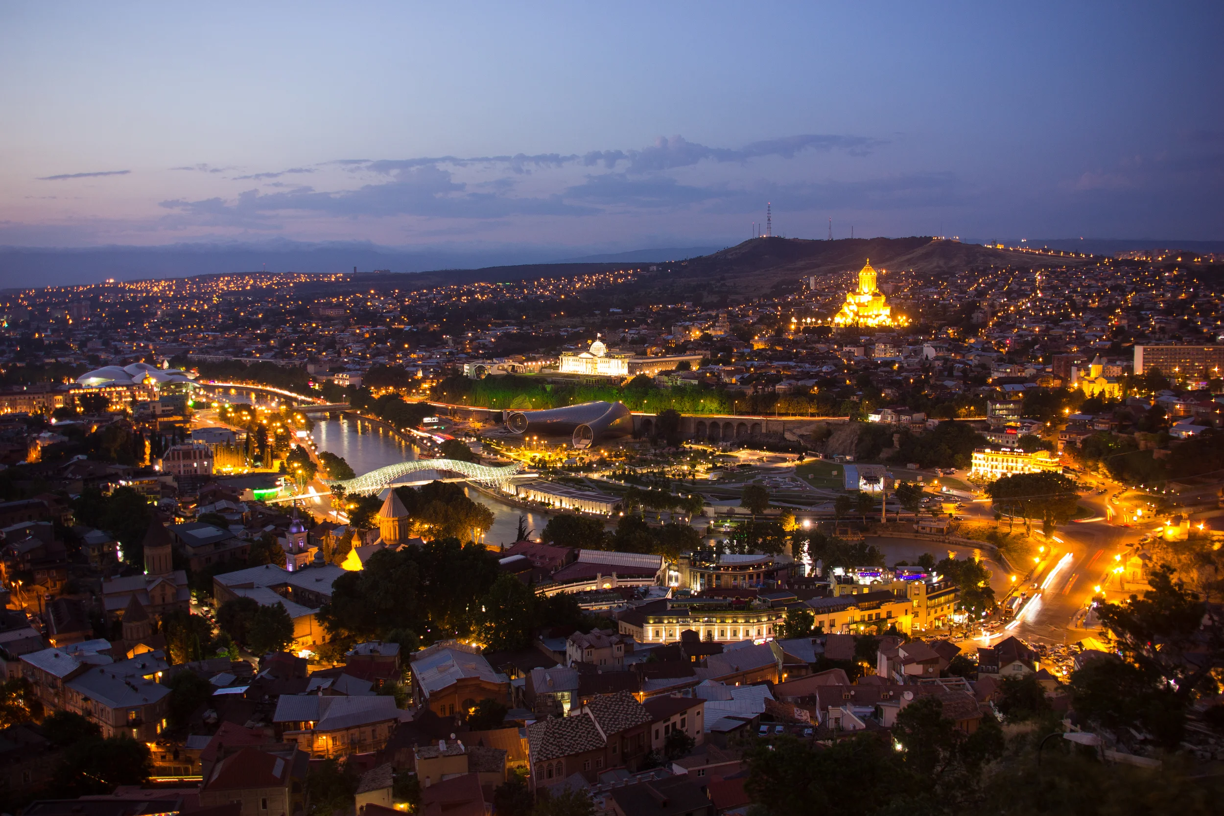 Tbilisi in the evening