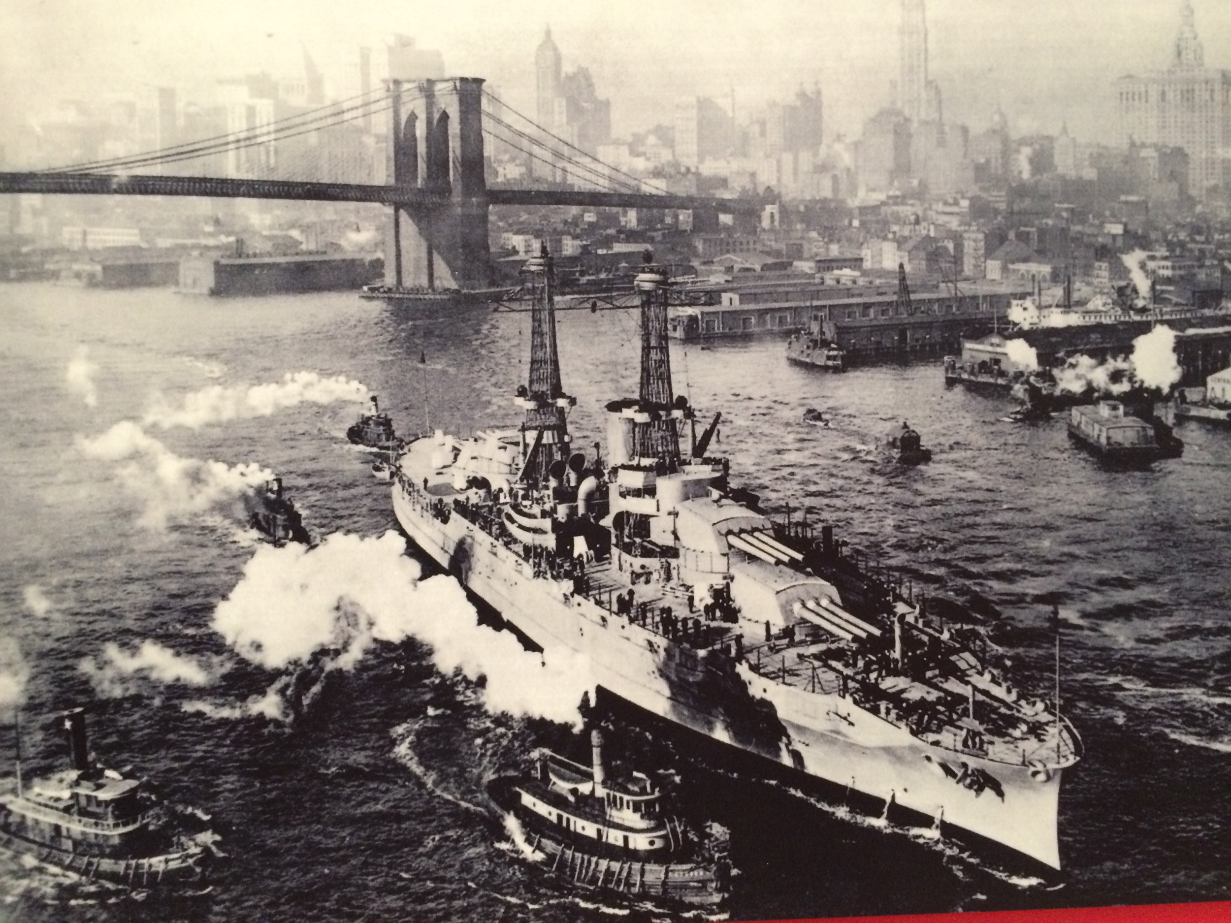 USS Arizona in the East River, named for the recently admitted 48th state, was destroyed in the attack on Pearl Harbor December 7, 1941.
