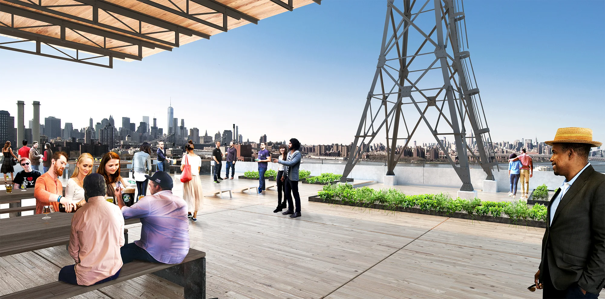 Brooklyn Brewery Rooftop, Davis Brody Bond Rendering