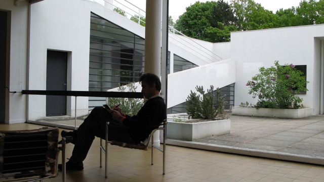 Michel sketching at the Villa