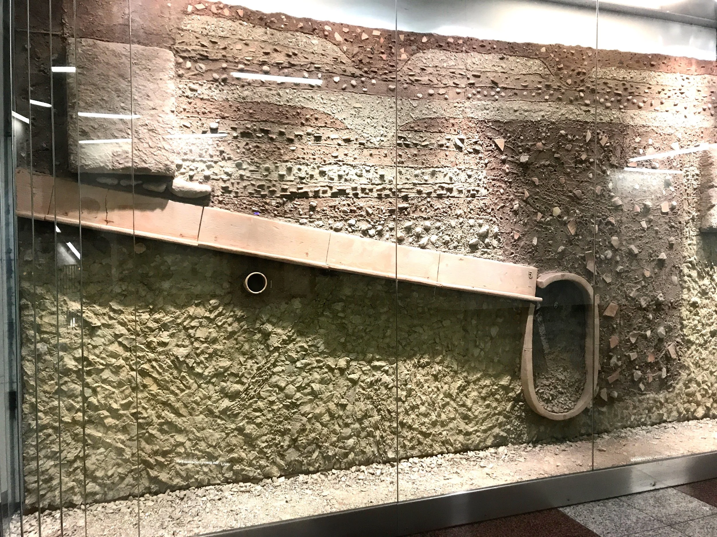 Metro Station Cross Section Through Ancient Roads