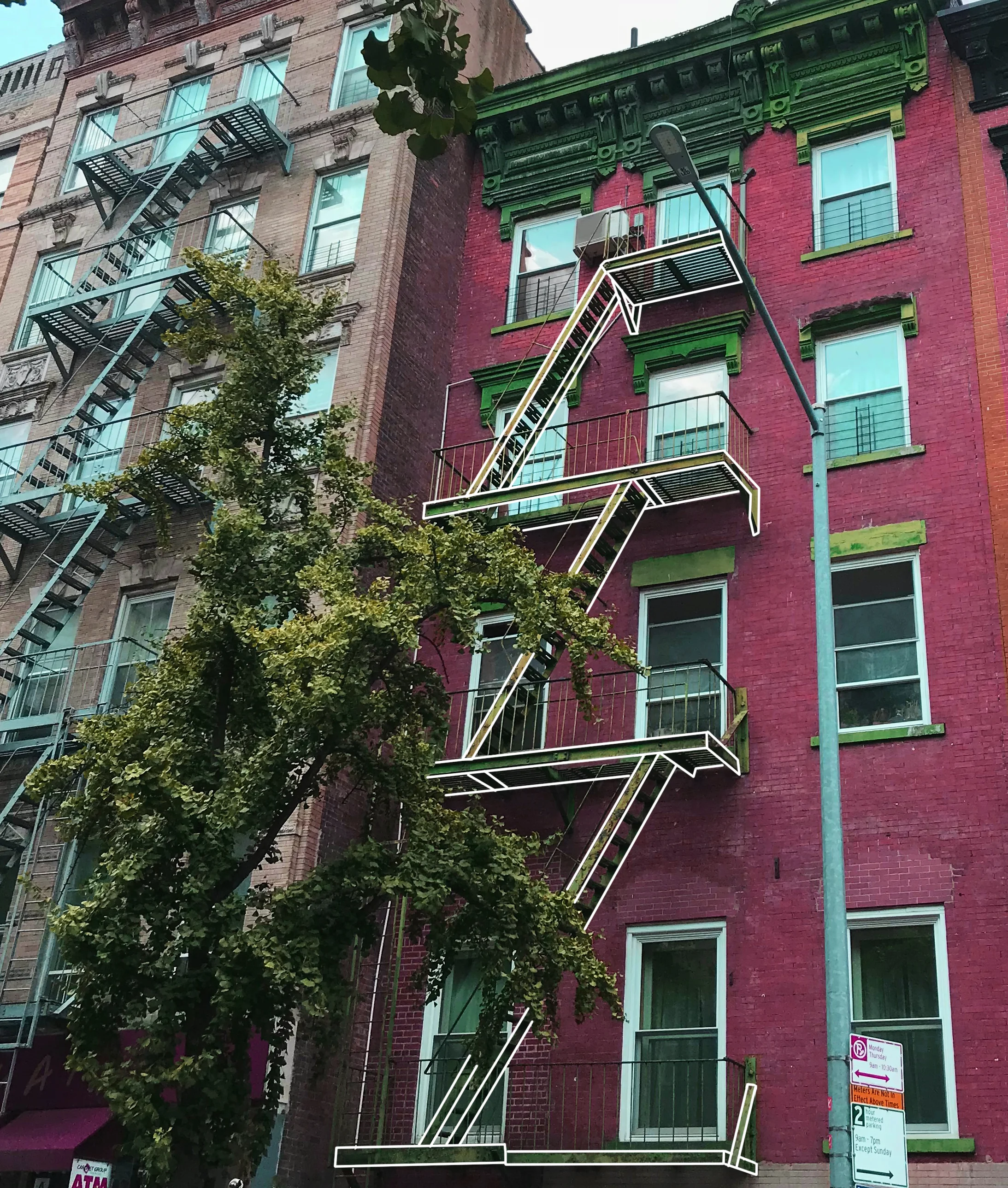 A 1929 law required two coats of contrasting colors to let owners and inspectors know when to check up on the stairs!