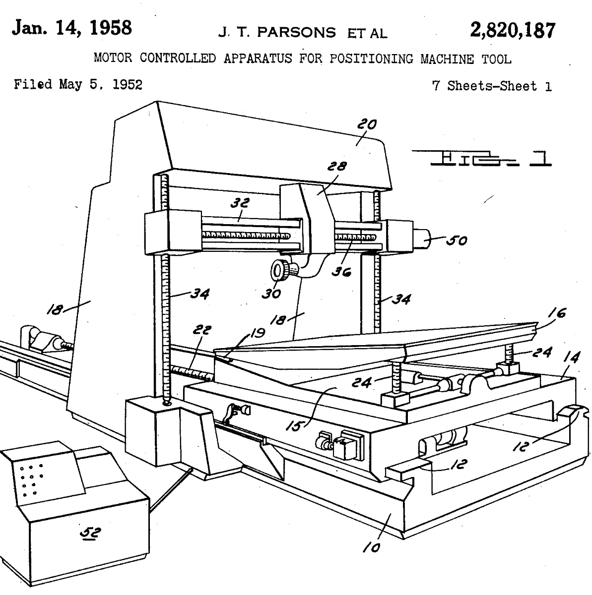 Motor Controlled Apparatus for Positioning Machine Tool