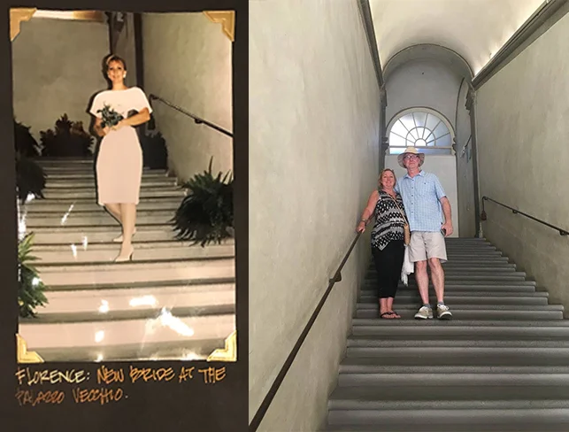 Visiting the same steps my mom walked down 25 years earlier!