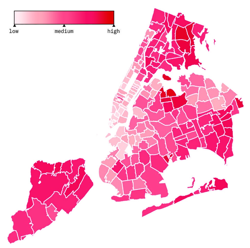 EST. % OF POPULATION WITH CONFIRMED COVID-19 Source: NY Open Data May 7th 2020 Edition: Maia MM
