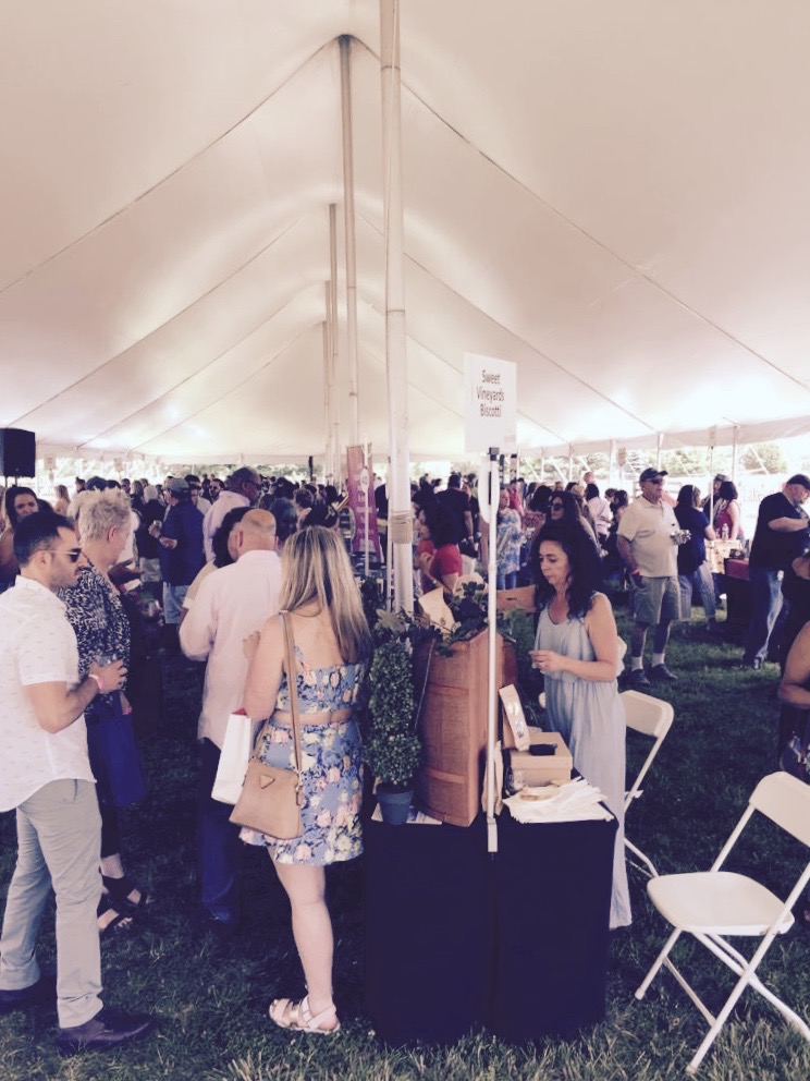 Guests enjoying their wines from all round North Fork at the North Fork Crush 2019.