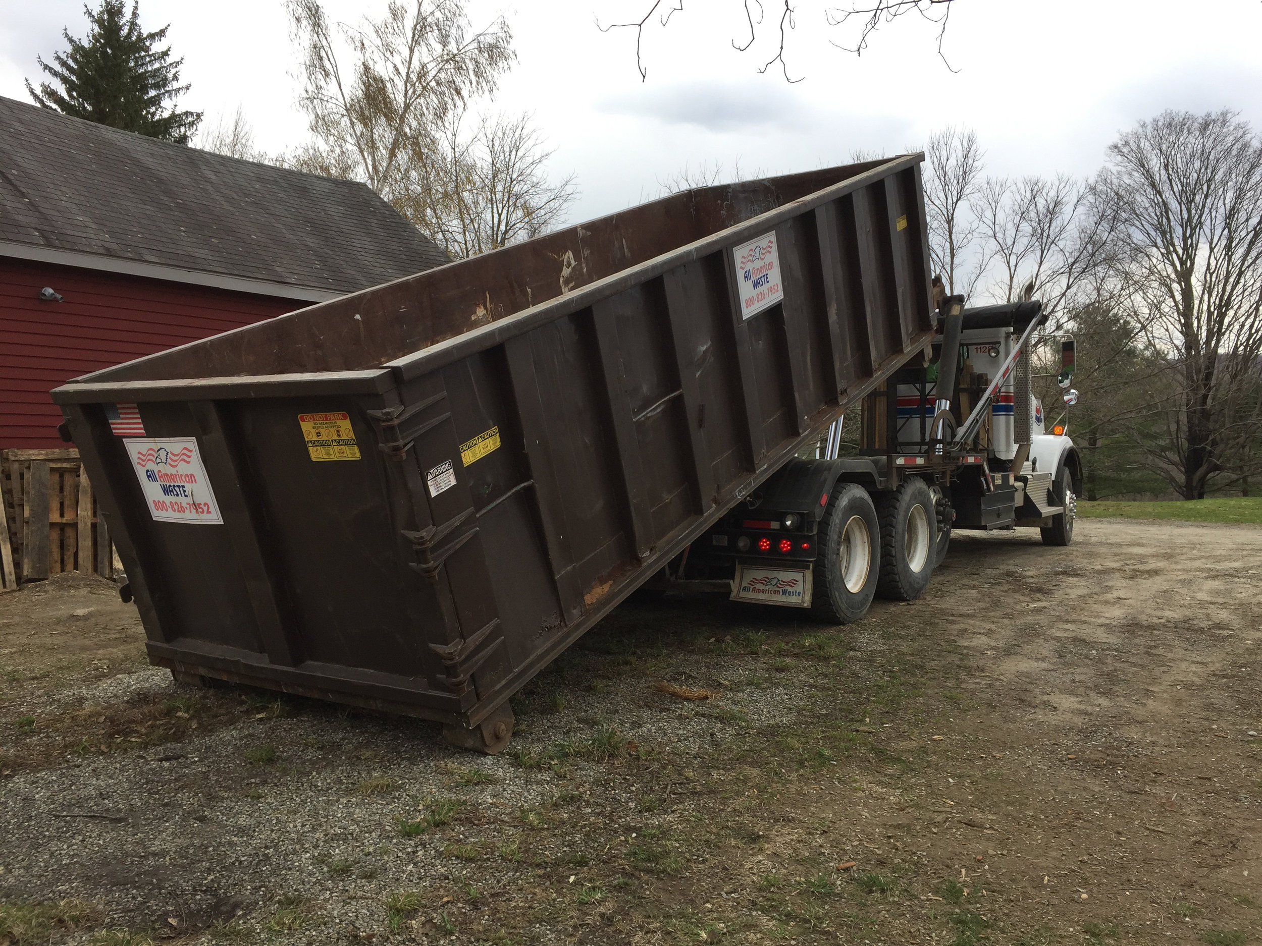 Once the first dumpster came I should have kept filling them until i was done. I couldn't tell you how many we've filled over the years. The lesson learned is keep pitching things out until you're done, don't spread it out over time.