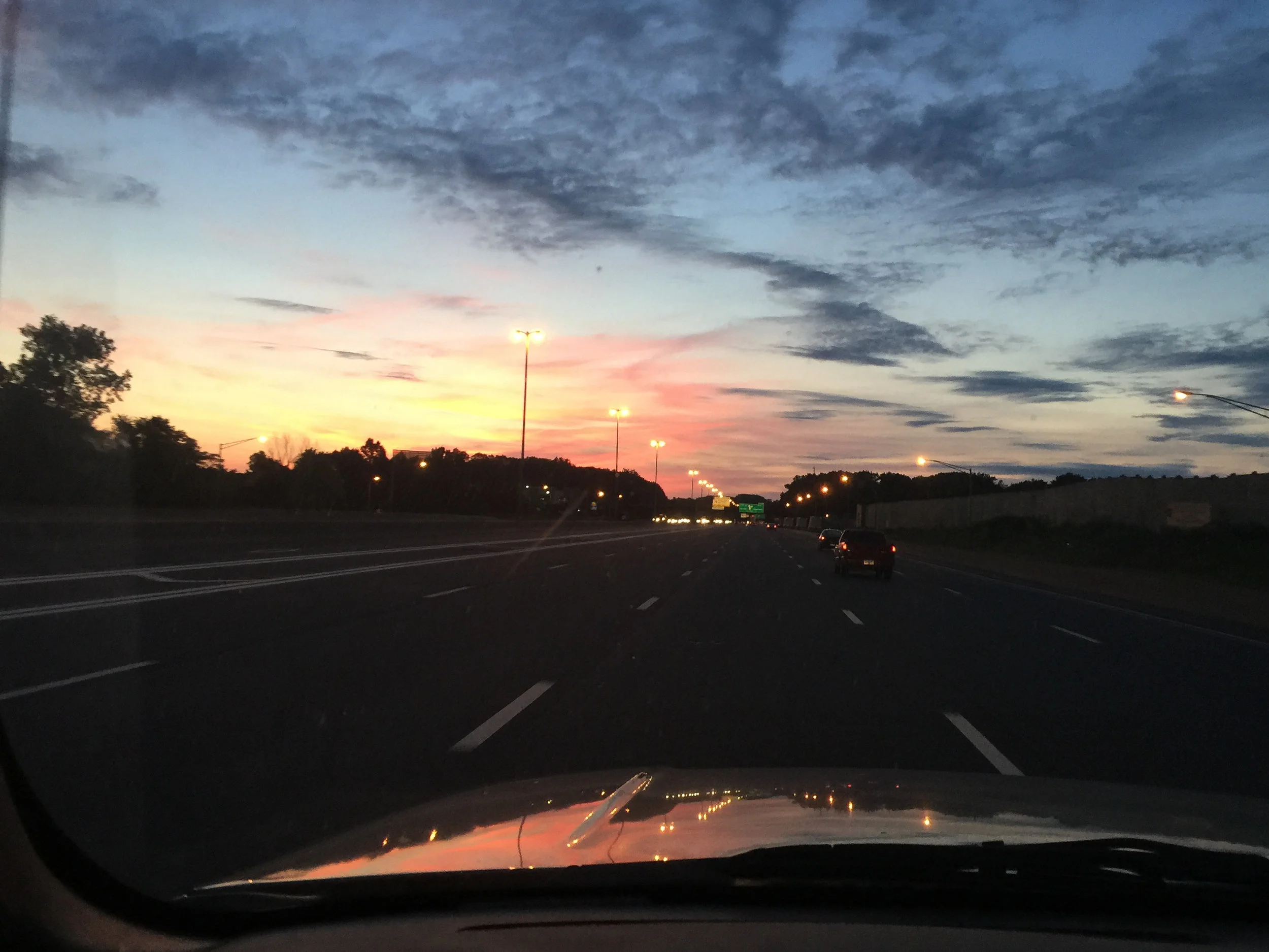 Sunrise on a trip to the poultry processor. it's the small joys in life.