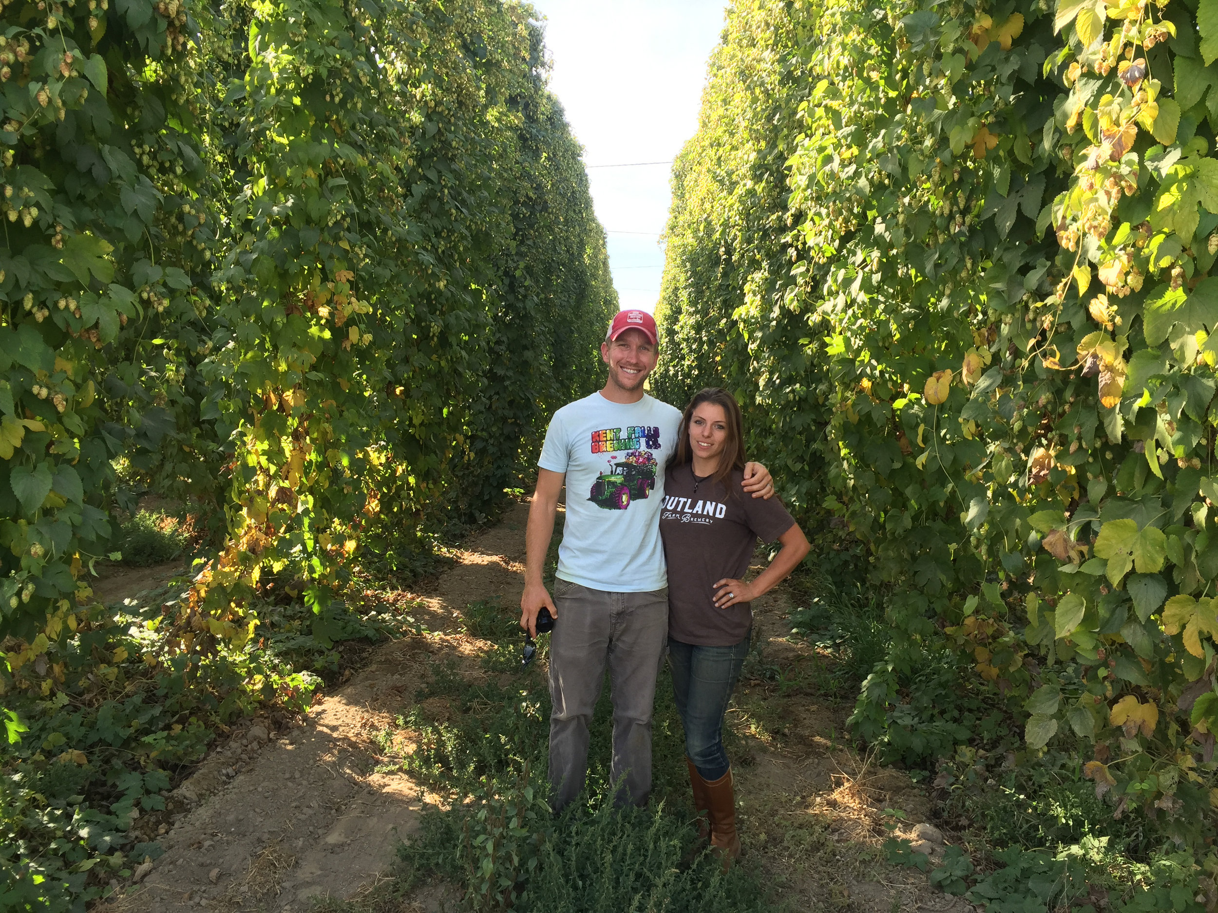  I got to travel to Yakima Valley to look at hops and met up with my friend Heather of Outland Farm and Brewery 