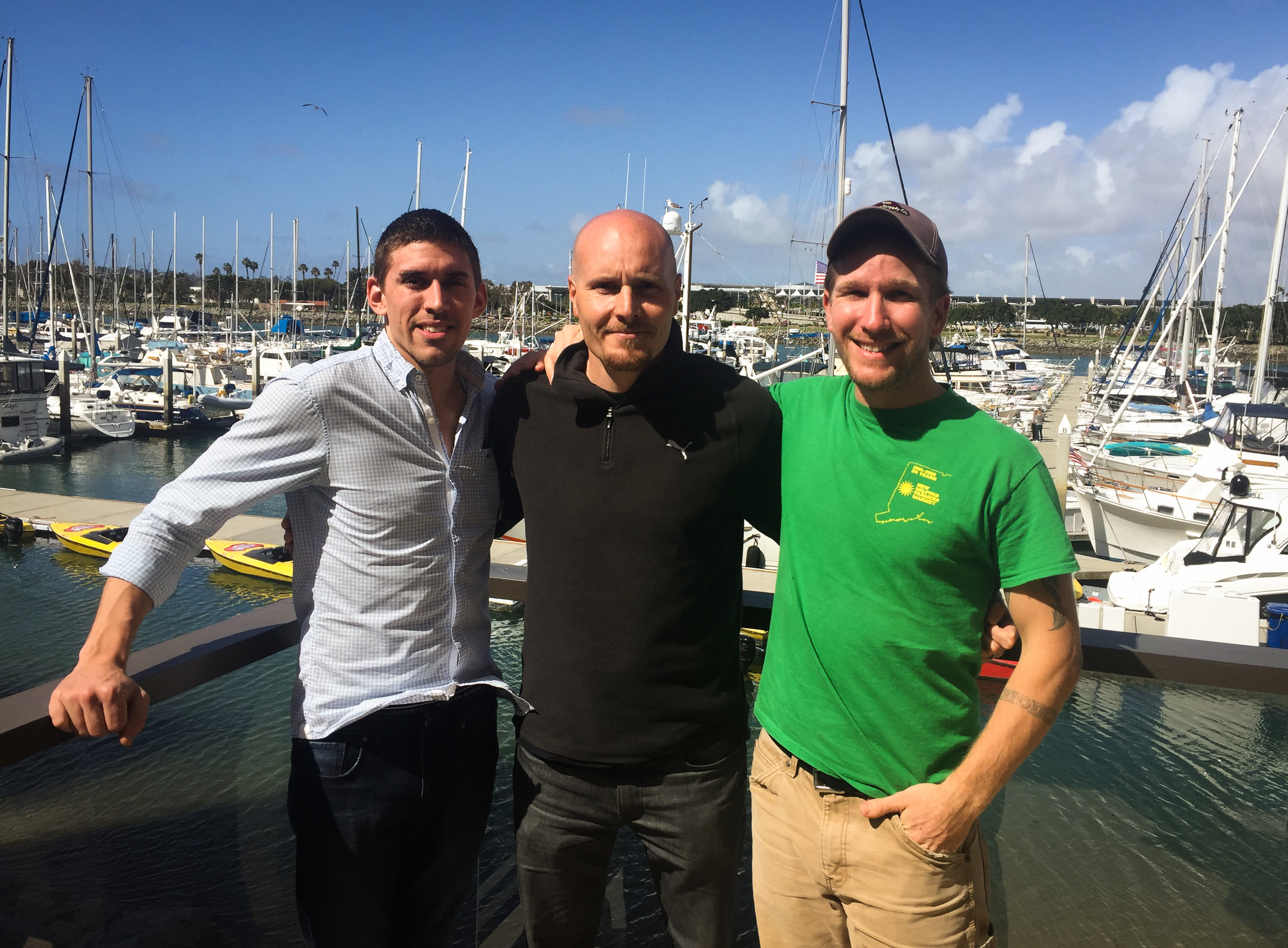  Two other heros turned friends. On the left my buddy Scott who helps with FMS and in the middle Diego Footer of Permaculture Voices. 