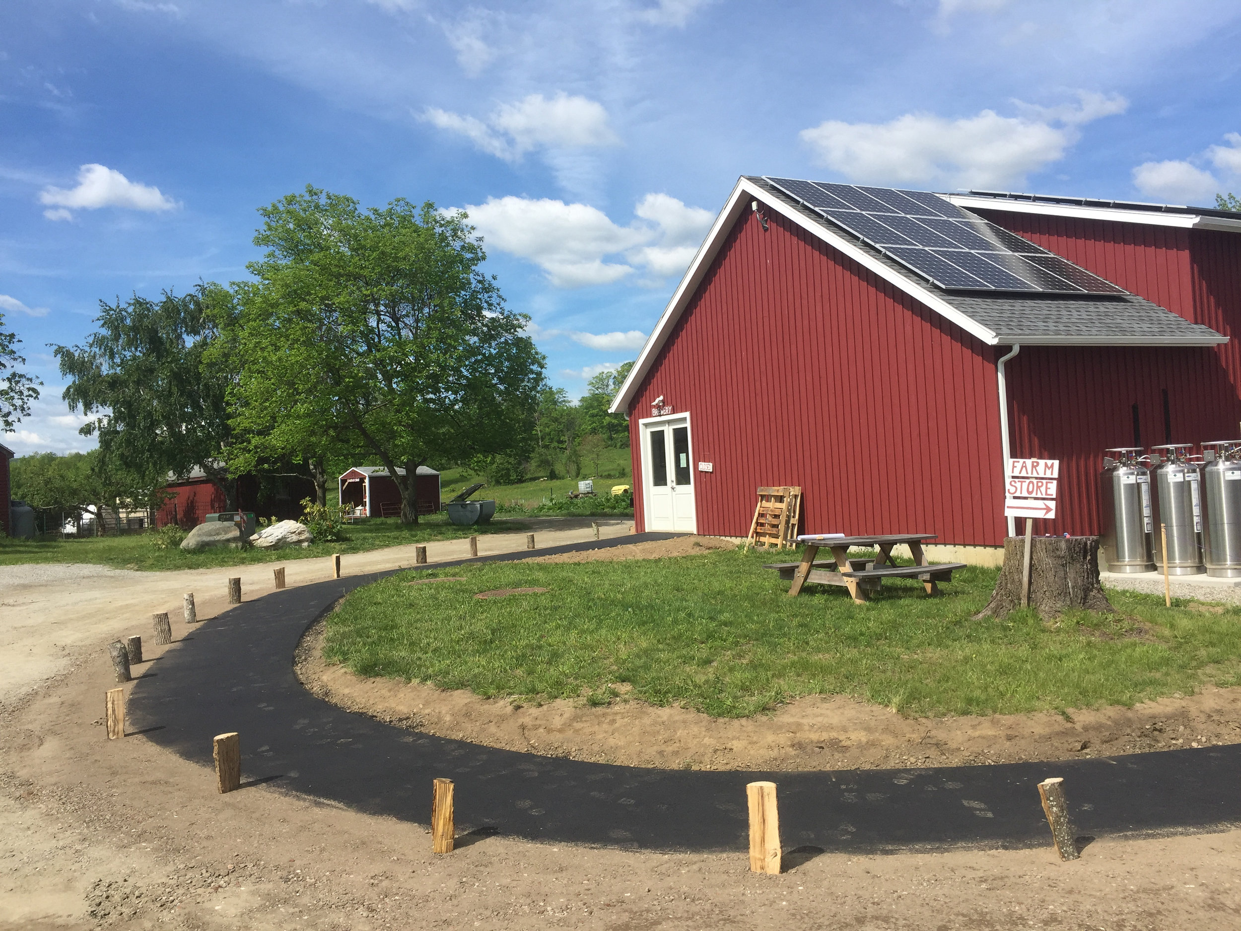 Not just a bar and walls, we had to also put in a handicap parking spot and walkway.