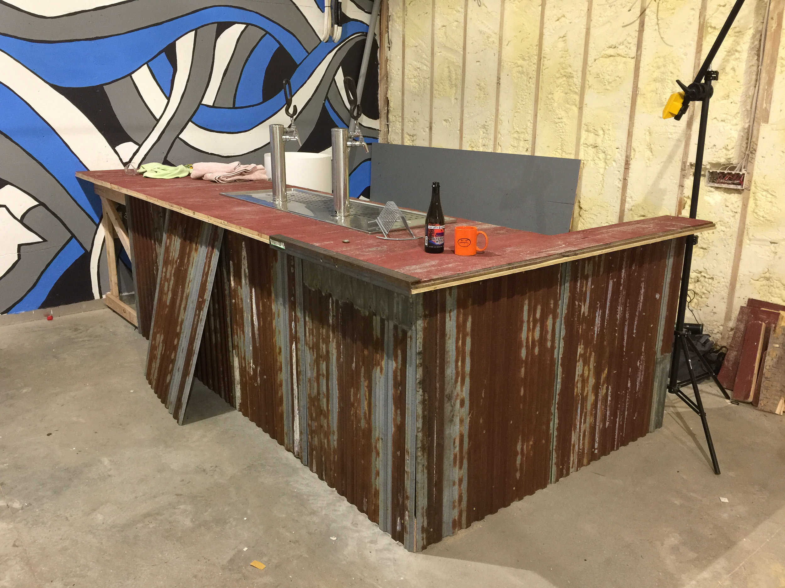 The bar takes shape.