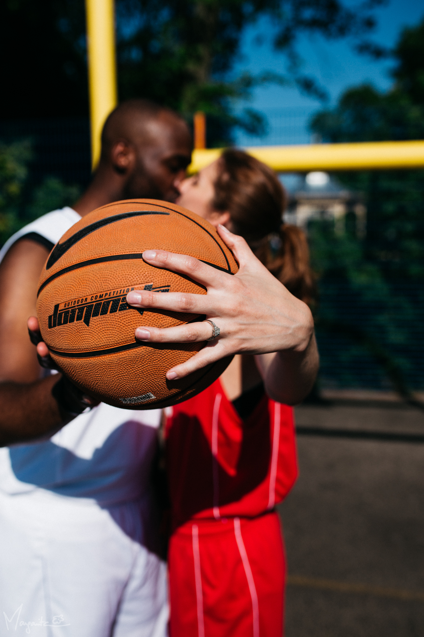 Basketball Engagement Photoshoot, Basketball Engagement Photos, Basketball Engagement, Basketball Couple, Sports Engagement, International Couple, Sporty Couple, Newcastle Upon Tyne Photographer, Newcastle Photographer, Northumberland Photographer, Margarita G Photography