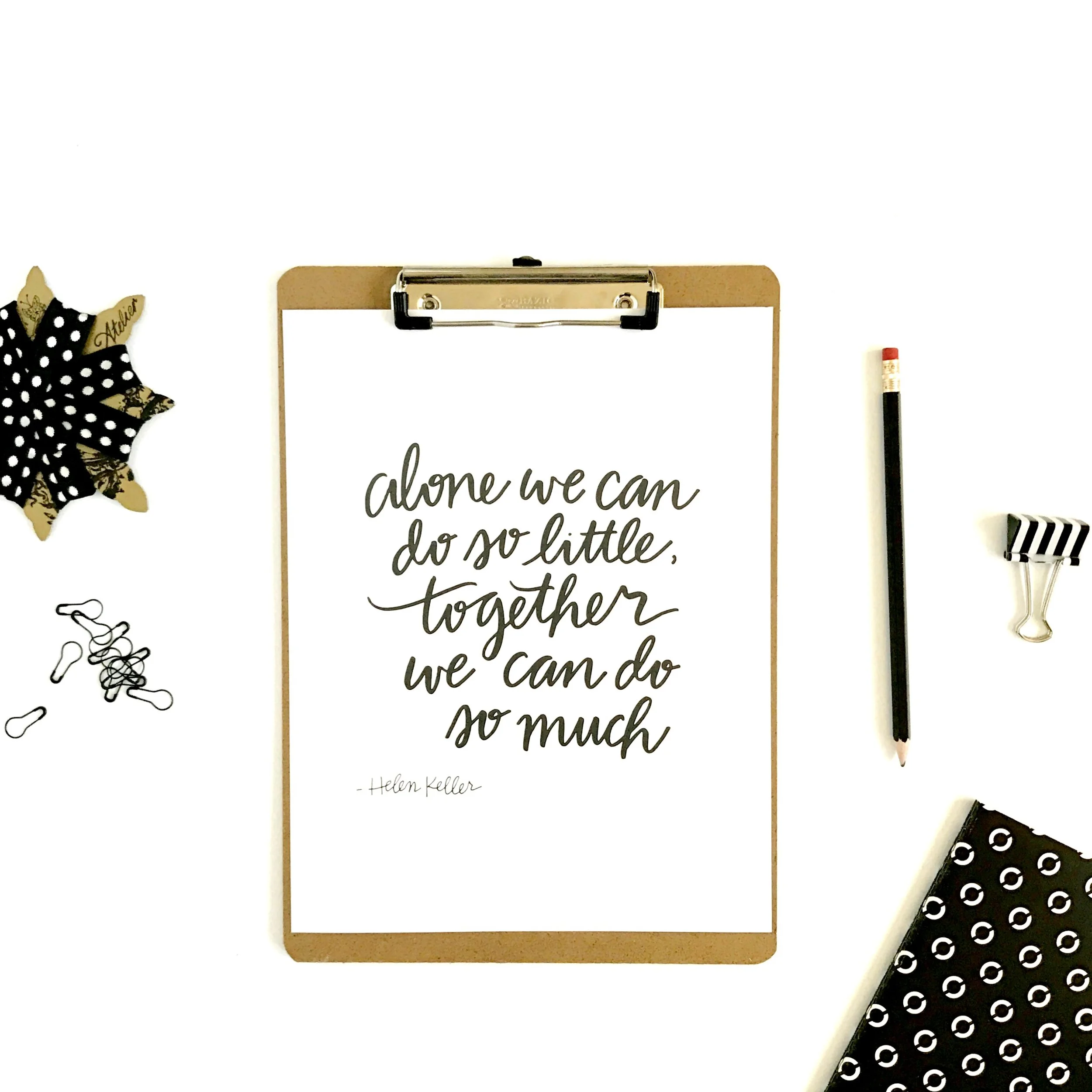 QUOTE PRINT / ALONE - TOGETHER