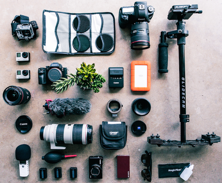 Flatlay of some of my gear!