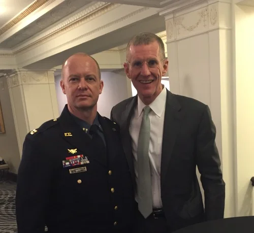 Chip With Former Comander of US Joint Special Operations Command, Four Star Gen. Stanley McChrystal