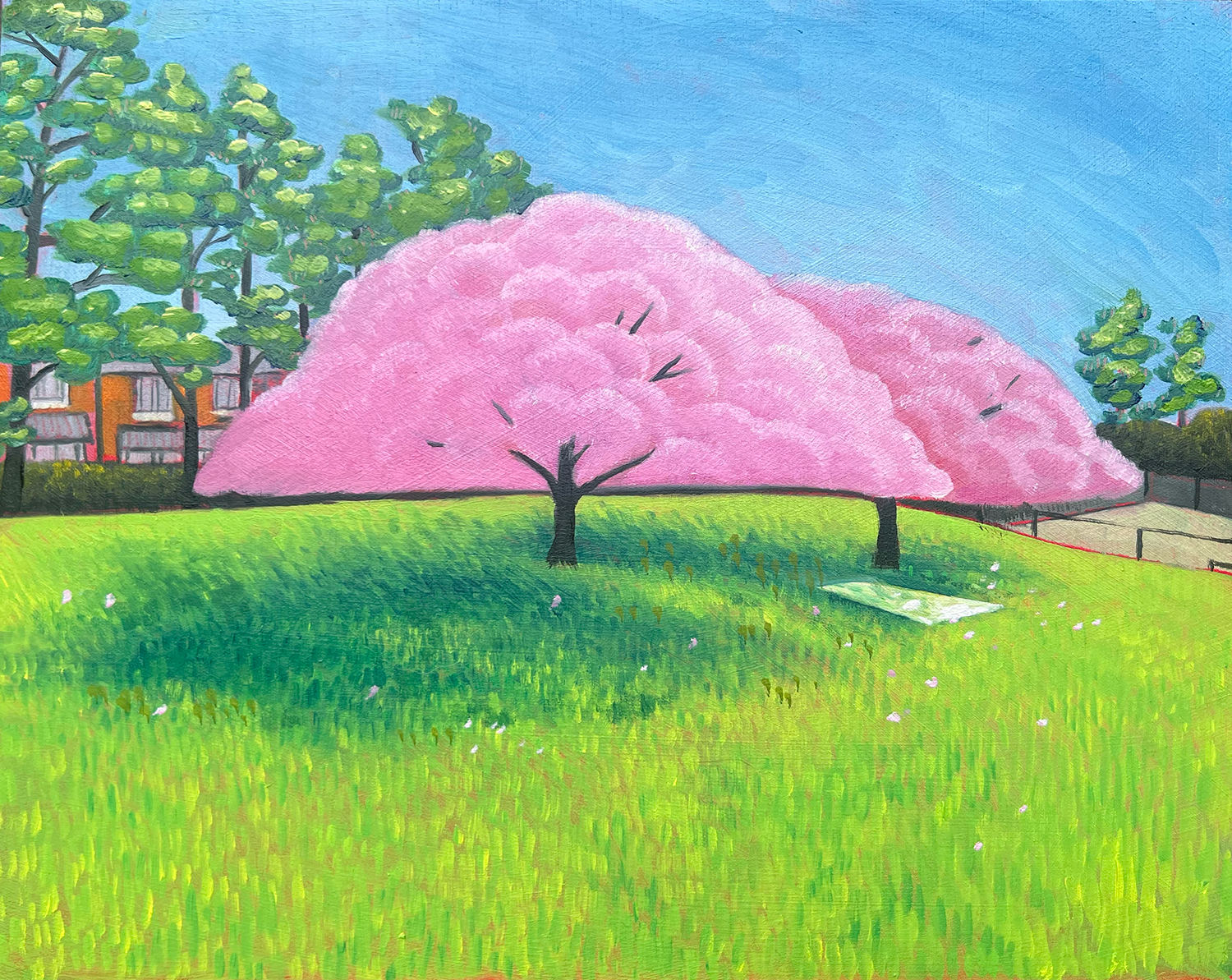 original blossom tree painting by Cat Edinoff