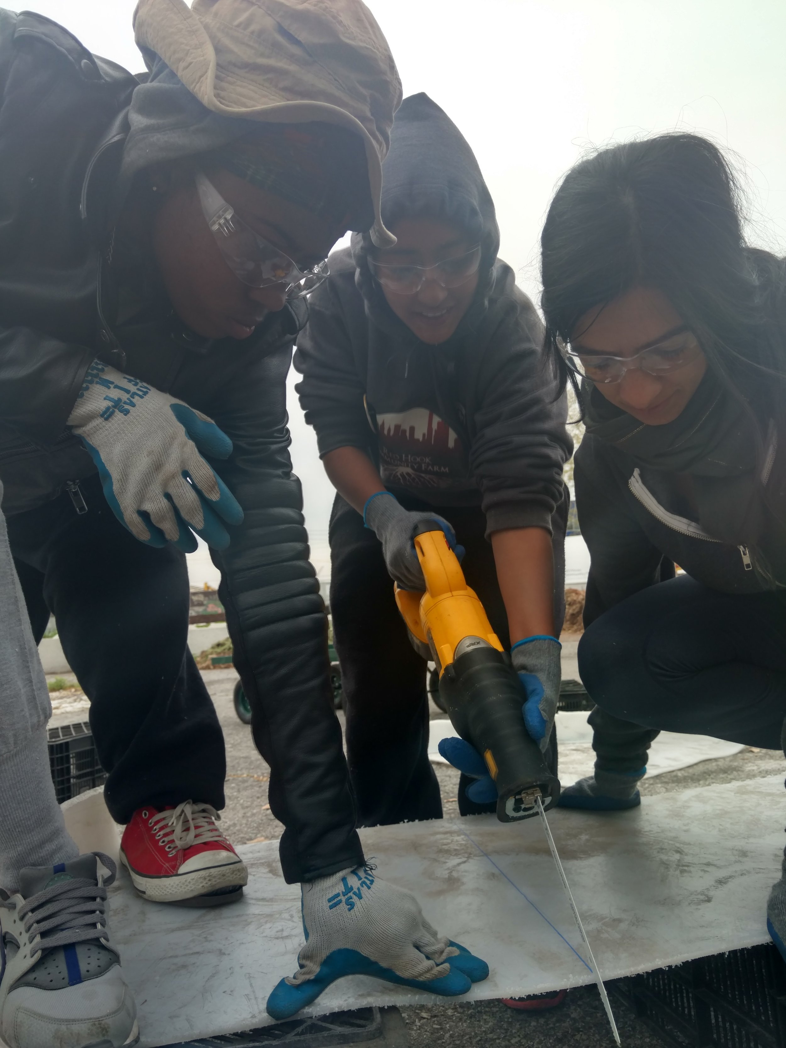 Practicing our power tool skills as we get ready all the season's building projects!