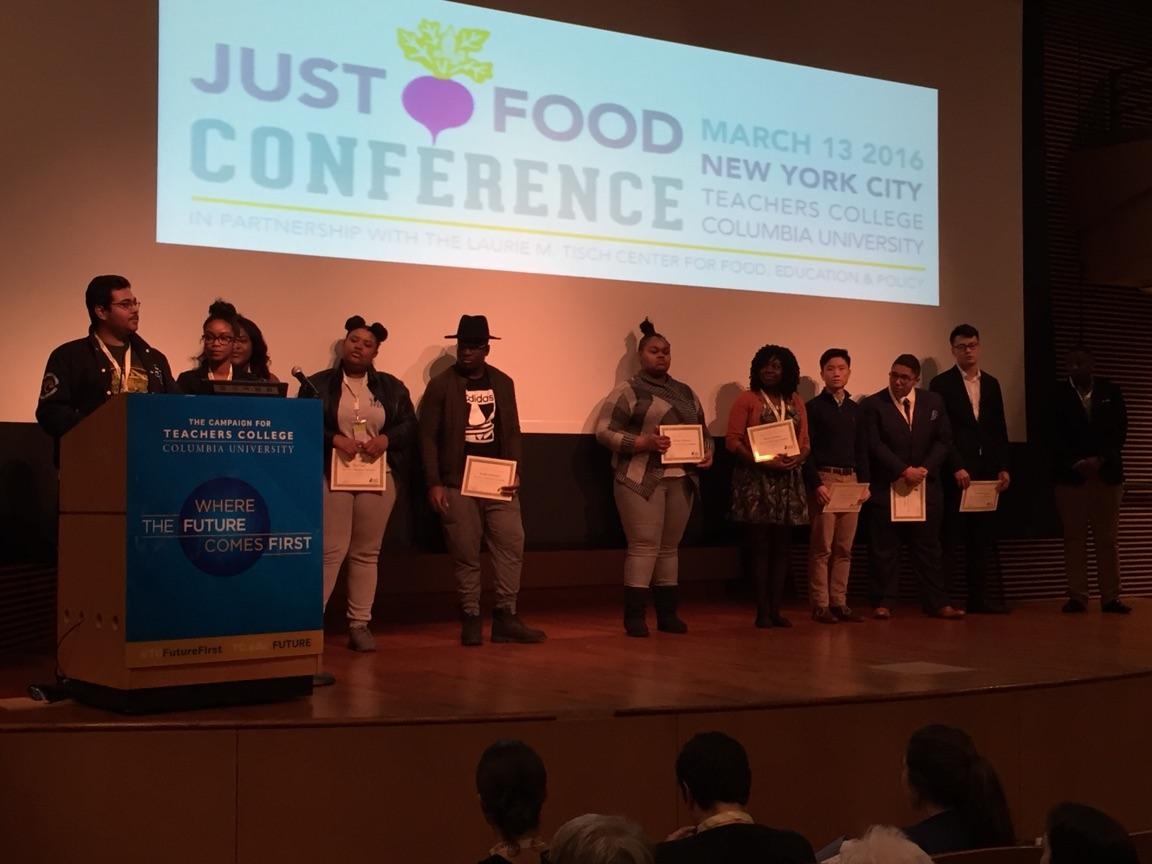 Otis receives the McKinley Hightower-Beyah award at the Just Food Conference in March!
