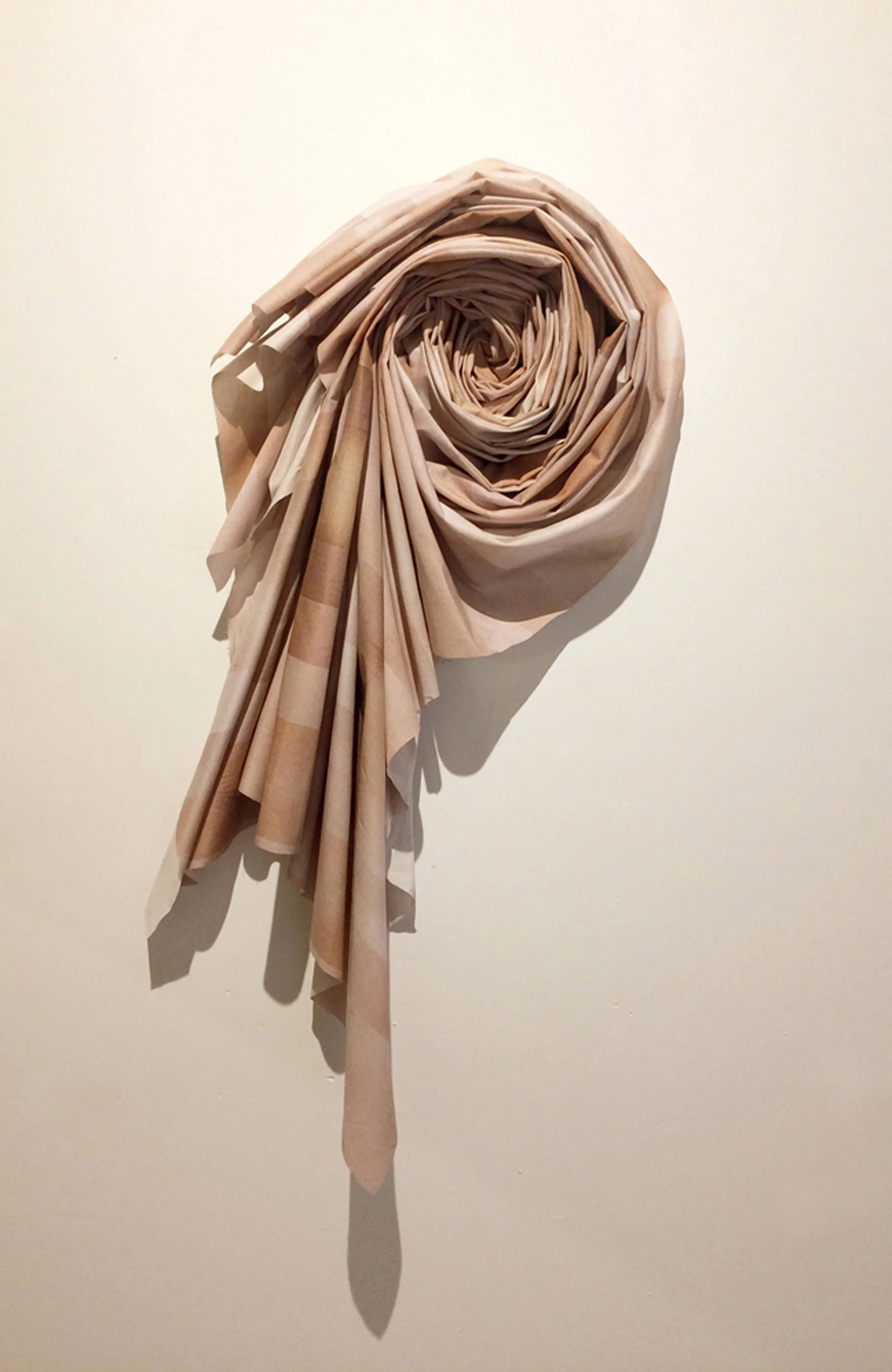 Body 1, 2016, digitally printed draped fabric, 48 x 22 x 3 in