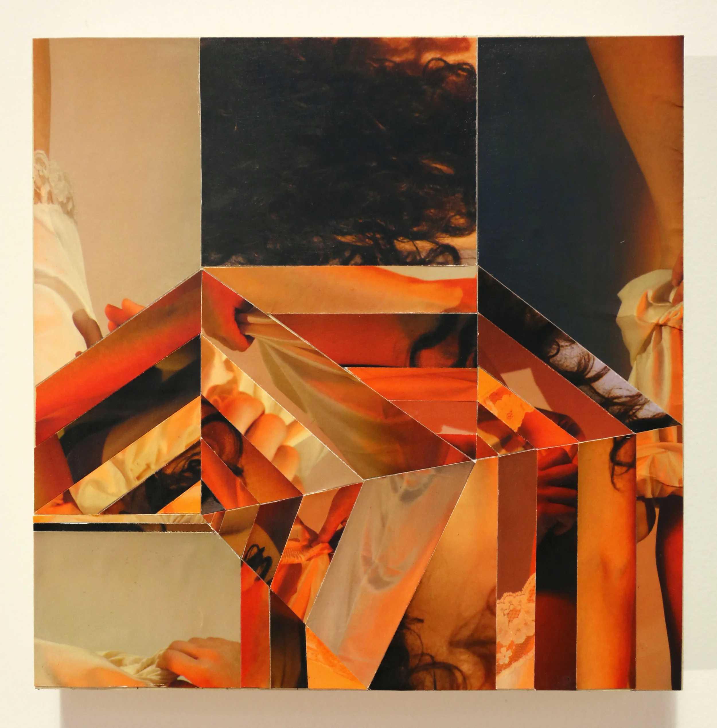Sublimation 2, 2018, collage on wood panel, 10 x 10 in