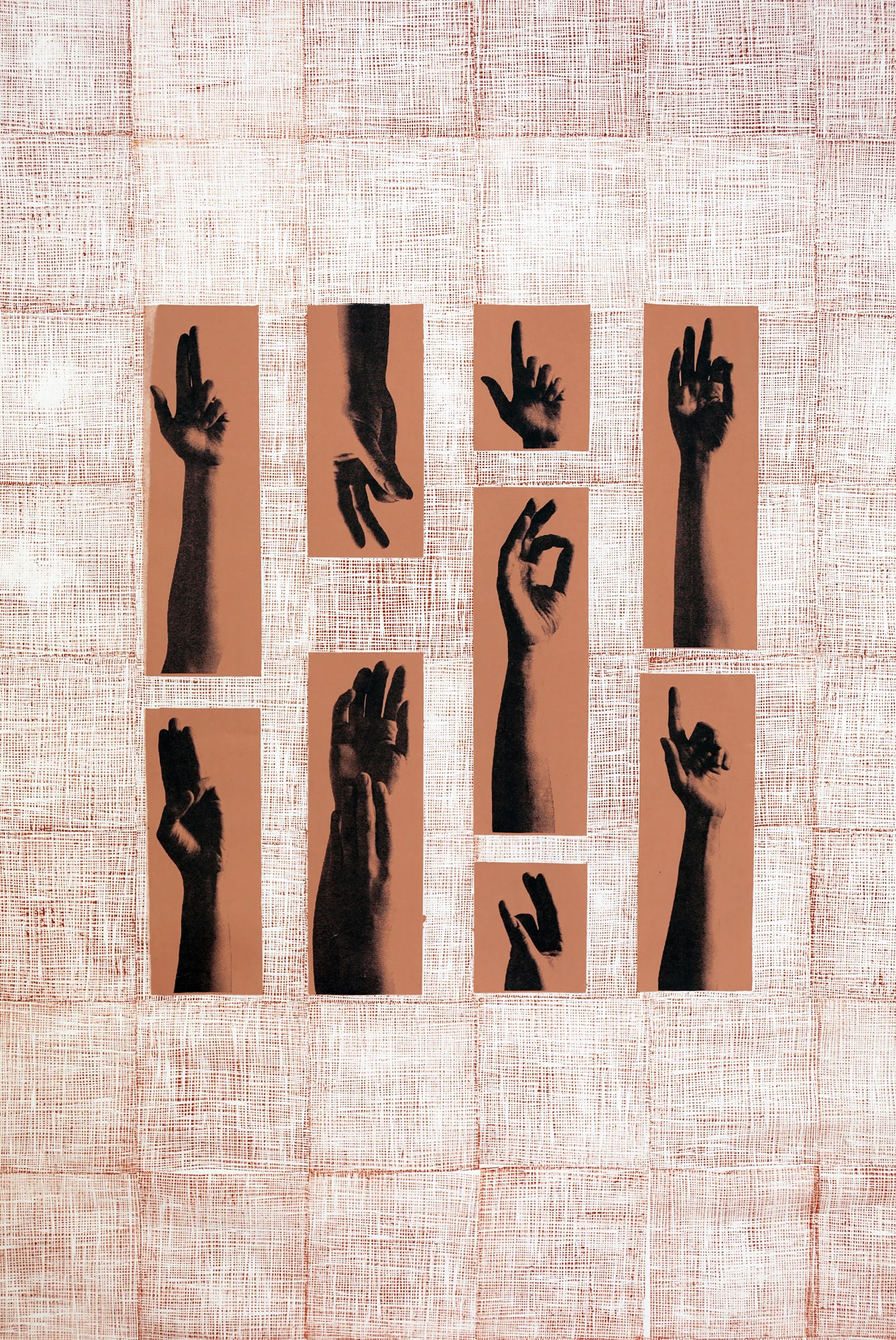 Limbs, 2018, screen print and block print on fabric, 42 x 27 in