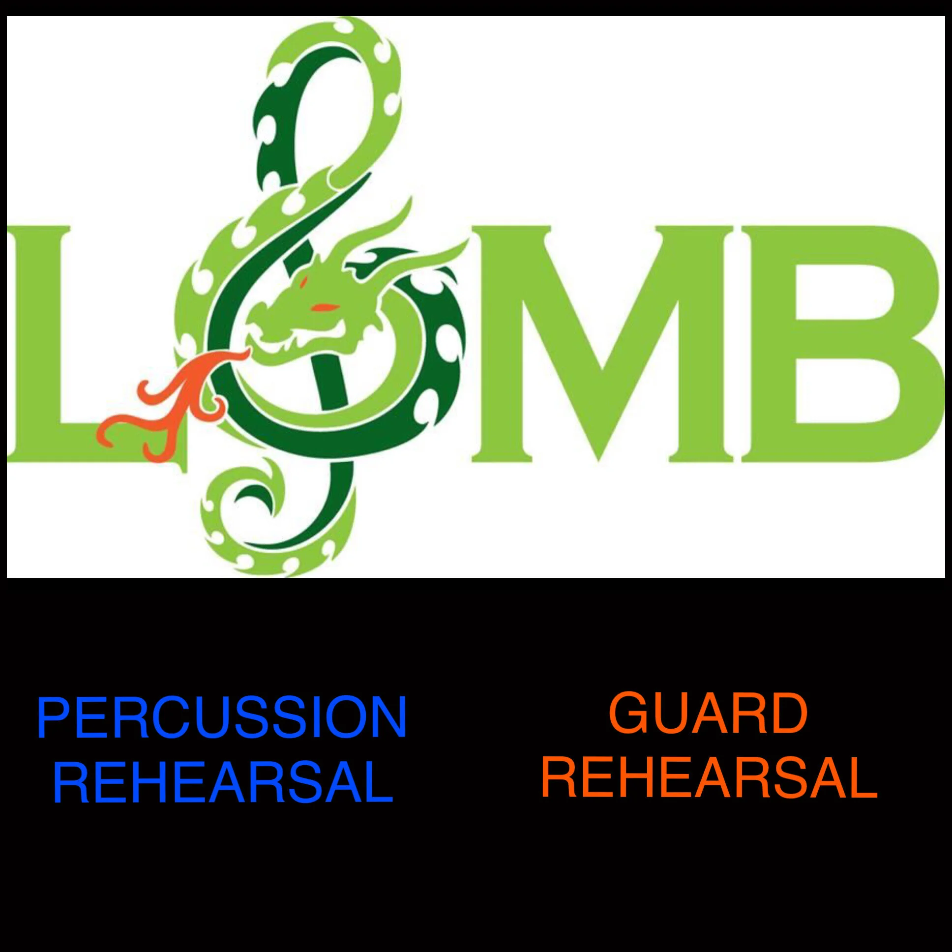 Percussion and Color Guard Rehearsal