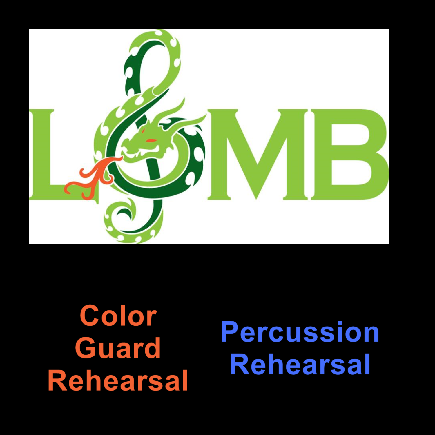 LOMB: Color Guard/Percussion Rehearsal